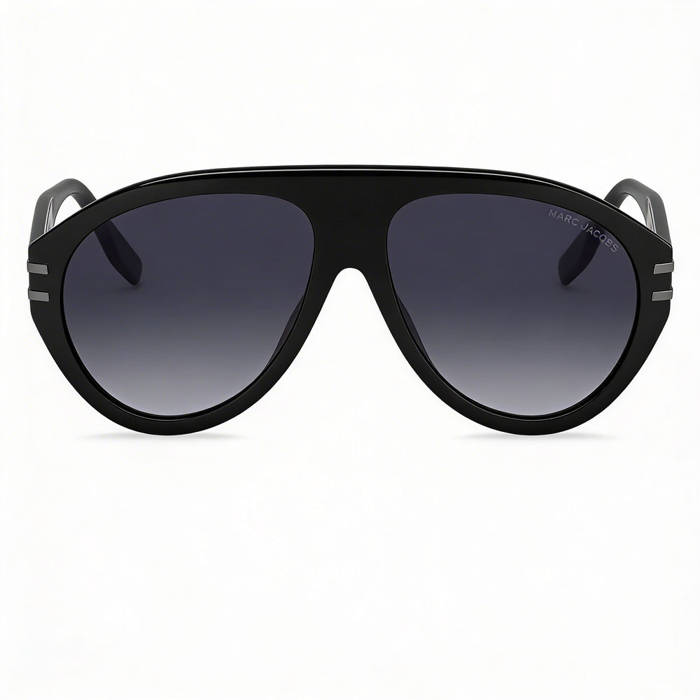 Marc Jacobs Casual Men's Acetate Sunglasses with Black Dark Ruthenium Frame and Dark Grey Shaded Lenses 58mm