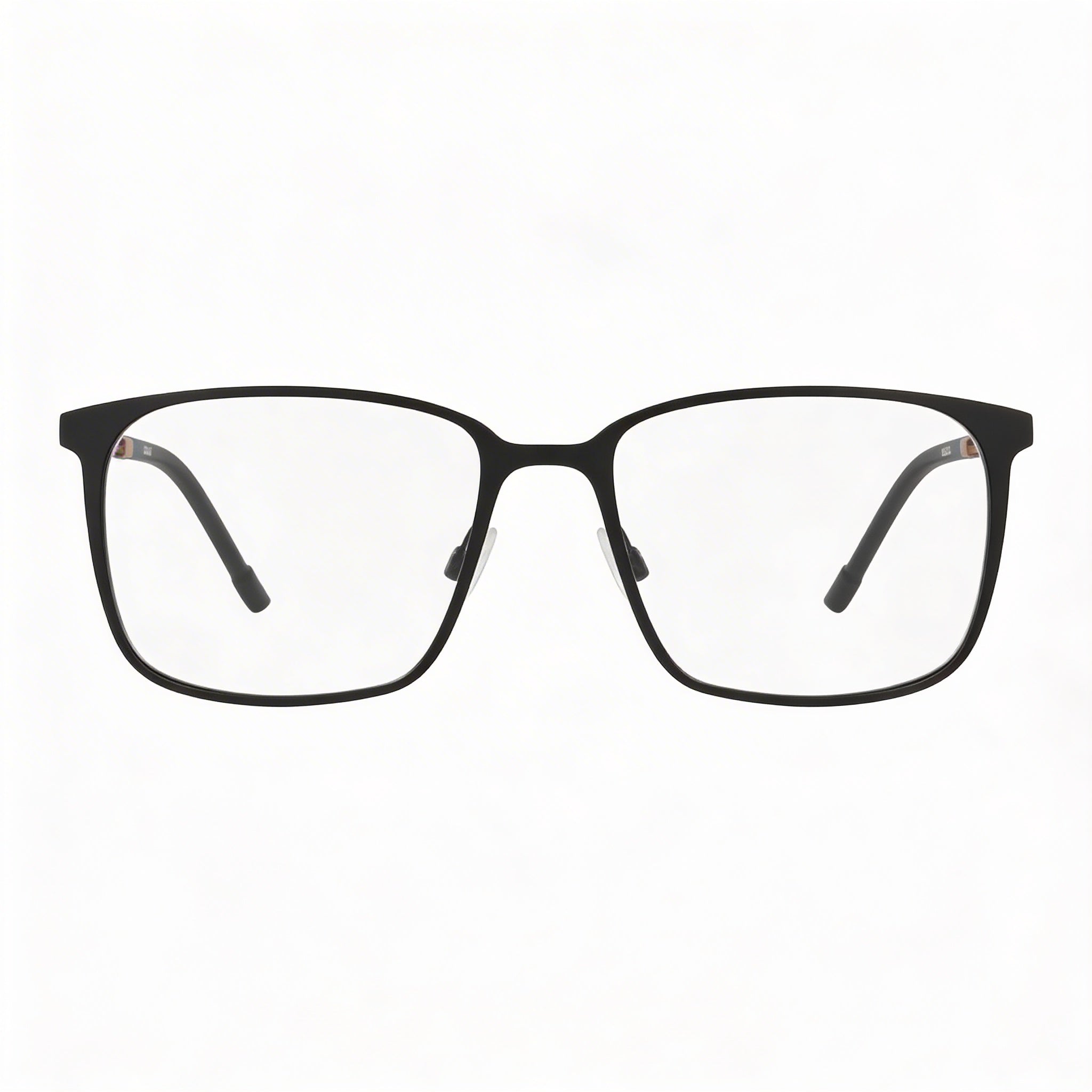 Flexon E1159 Unisex Eyeglasses featuring Matte Black Acetate Frame with Clear Polycarbonate Lenses, 54mm Lens Width, Photo 2