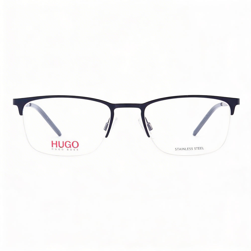 Hugo Boss Hg 1019 Unisex Matt Black Metal Frame Polycarbonate Lens Optical Eyeglasses Size 53-20-145mm