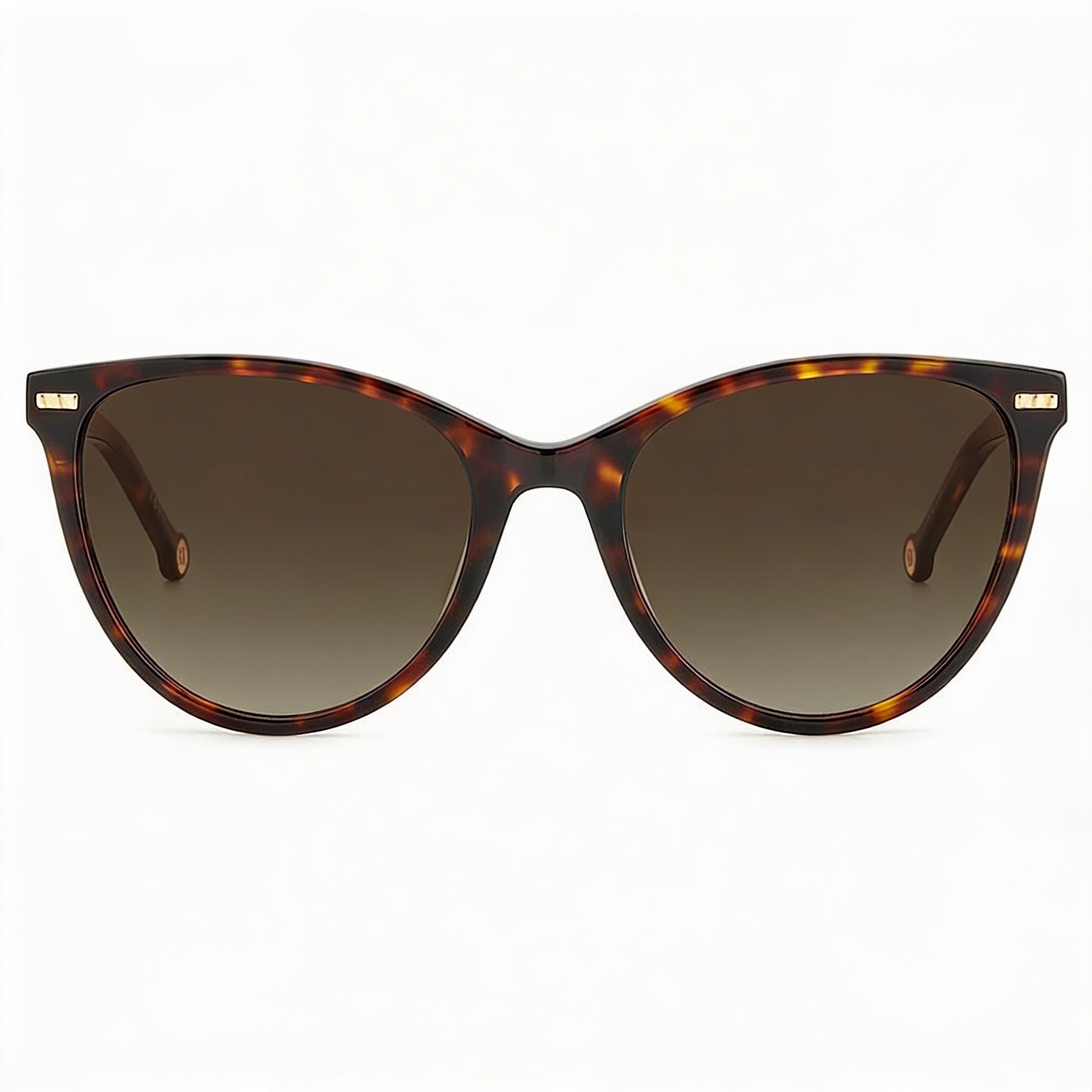 Gafas de sol Carolina Herrera HER 0107/S para mujer, diseño ojo de gato, de acetato con montura en rojo habana, lentes marrones degradadas de 57mm, Photo 2