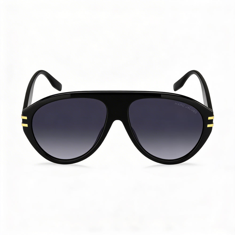 Marc Jacobs MARC 747/S Casual Unisex Acetate Frame Polycarbonate Lens Black Dark Grey Shaded Sunglasses 58mm