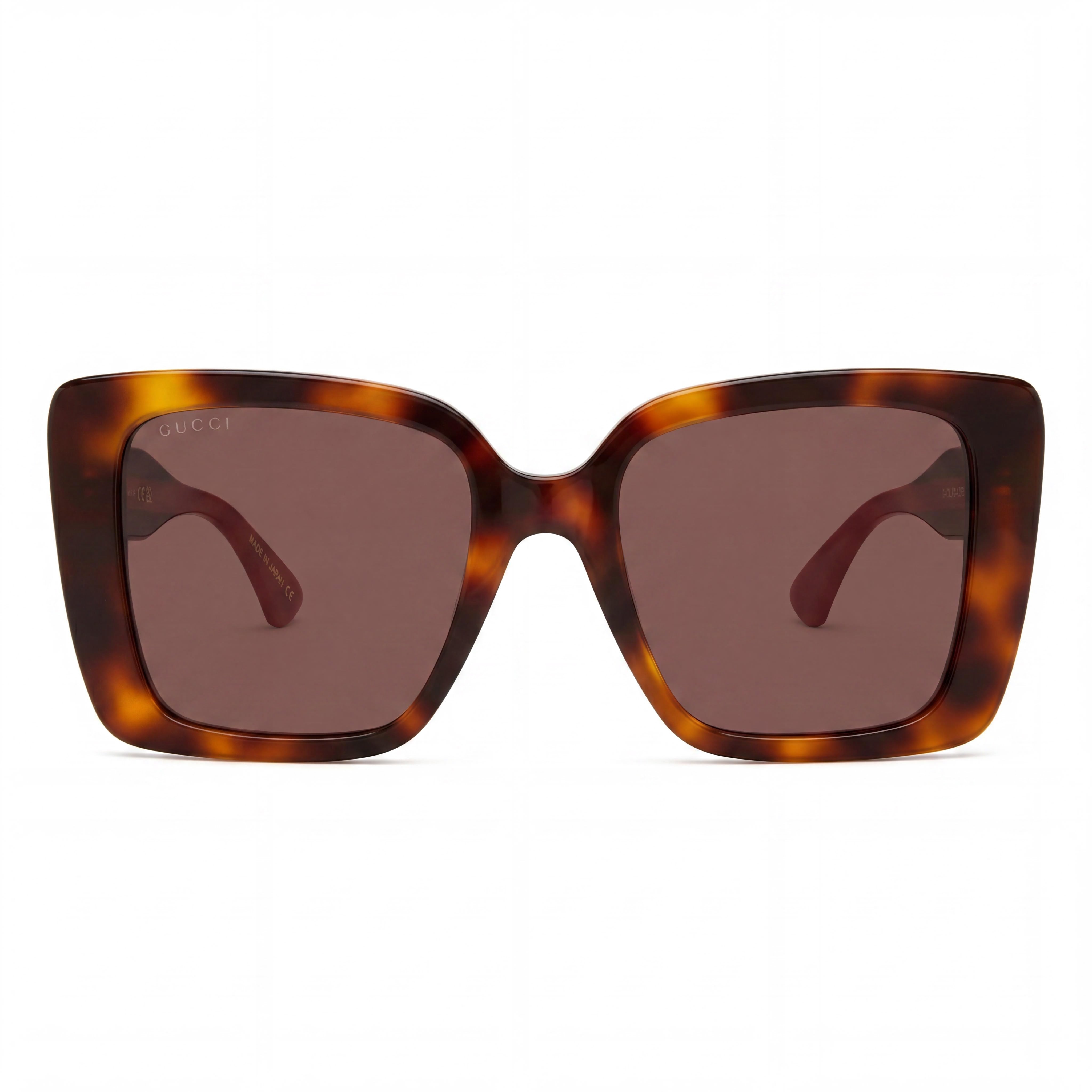 Gucci GG1861S Women's Butterfly Plastic Sunglasses Havana Blue Brown Frame Brown Lens 53mm, Photo 2