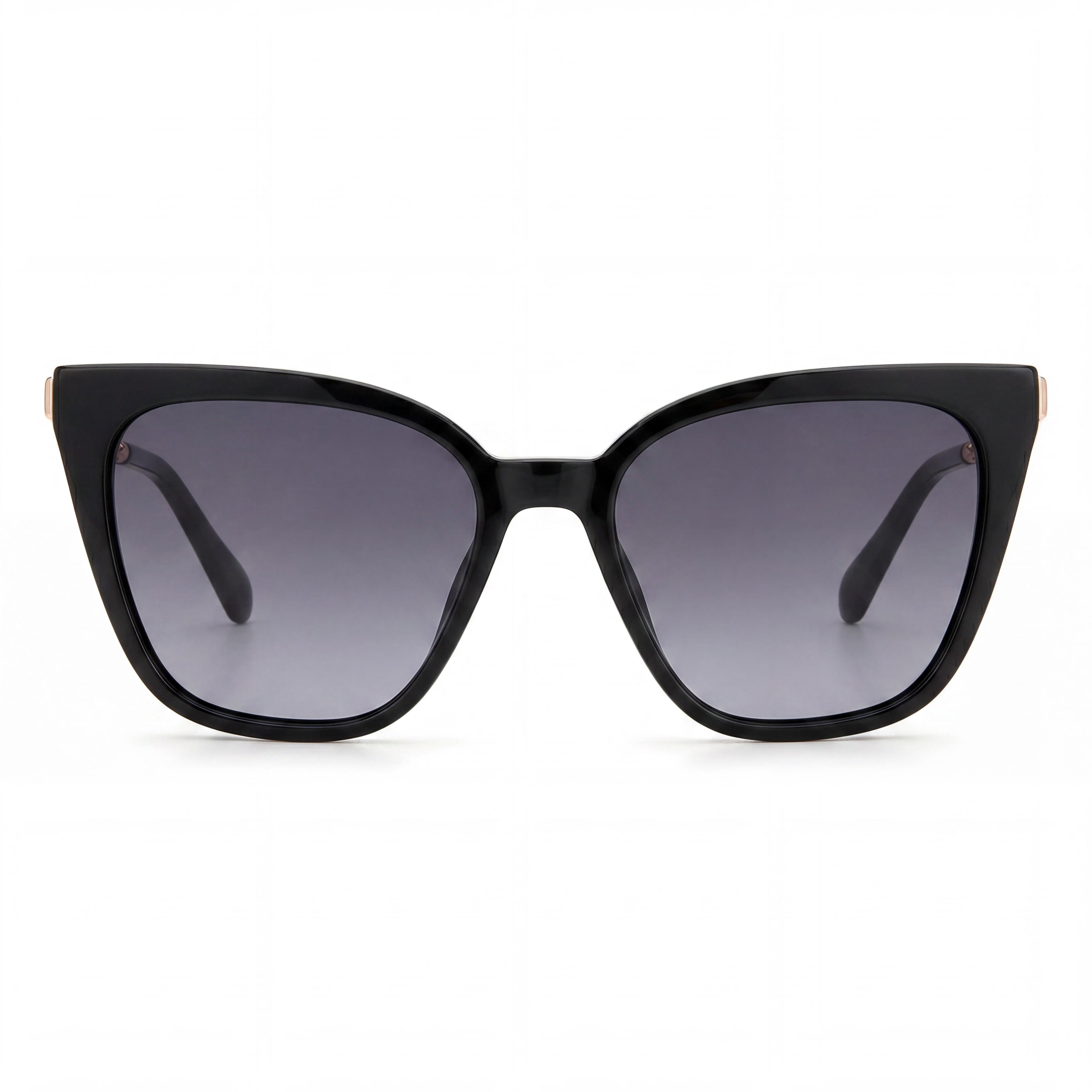 Fossil Contemporary Women's Black Grey Plastic Sunglasses with Dark Grey Shaded Lenses and UV Protection 50mm, Photo 2