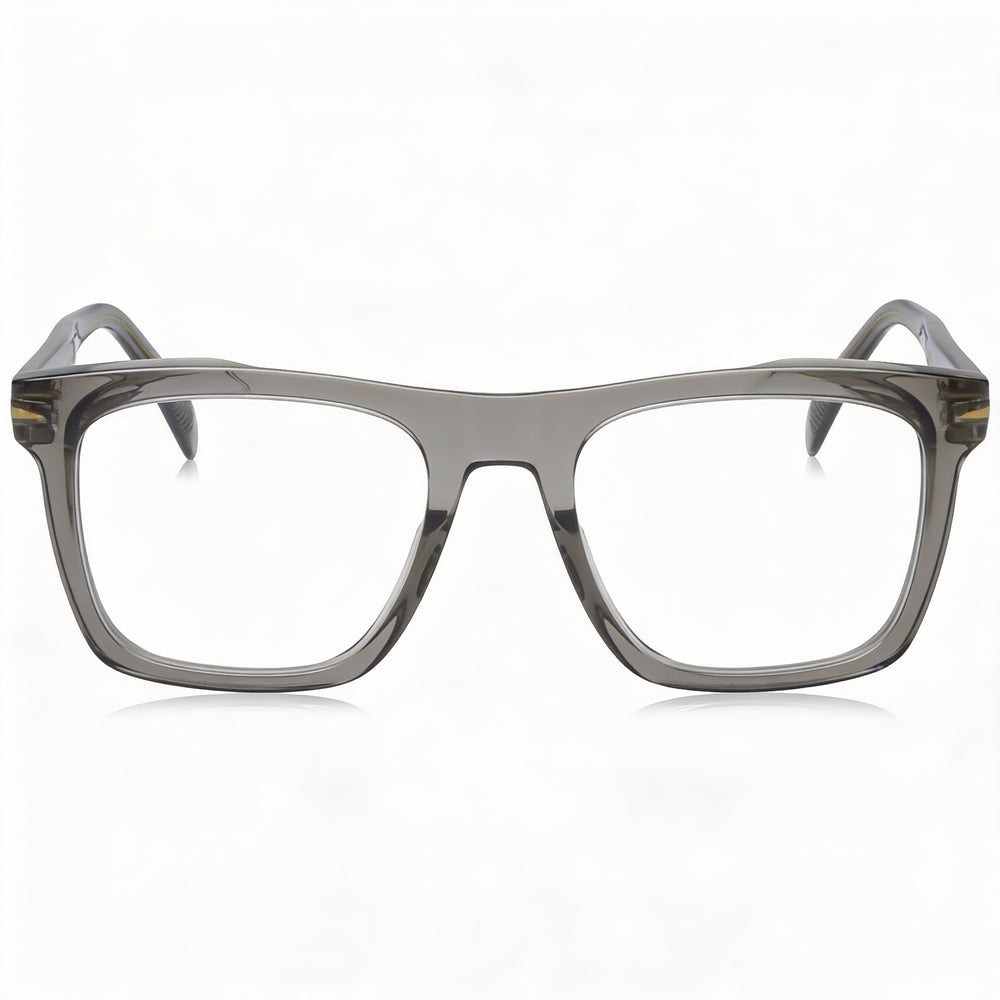 Gafas de lujo David Beckham DB 7020 para hombre con montura de acetato gris y lentes de policarbonato de 51 mm de ancho.