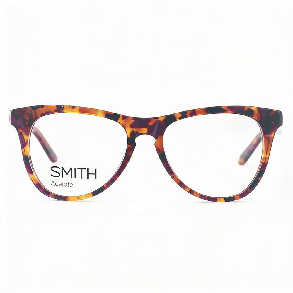 SMITH Logan Tl4 Unisex Acetate Oval Full Rim Eyeglasses in Violet Havana with Clear Lenses 51mm