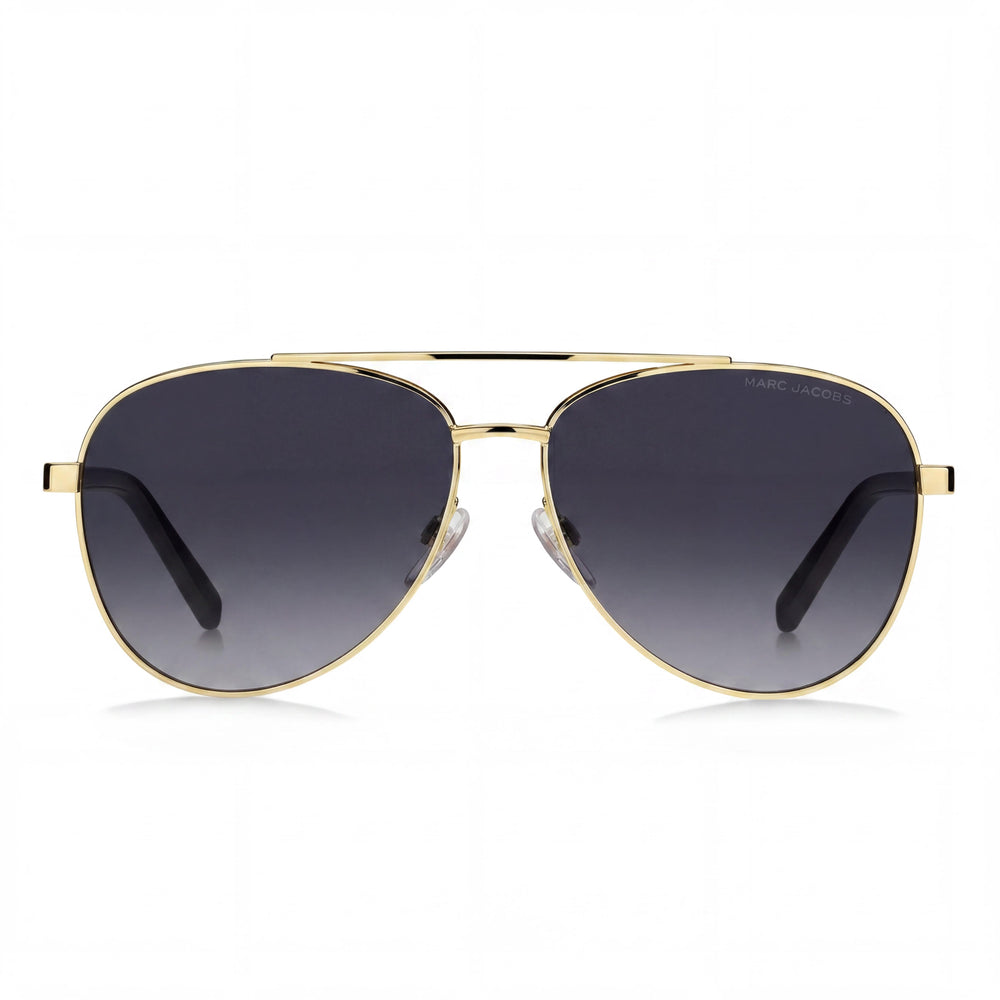 Gafas de sol Marc Jacobs Marc 760/S unisex con montura de metal, color oro negro con lentes degradadas gris oscuro de 60 mm