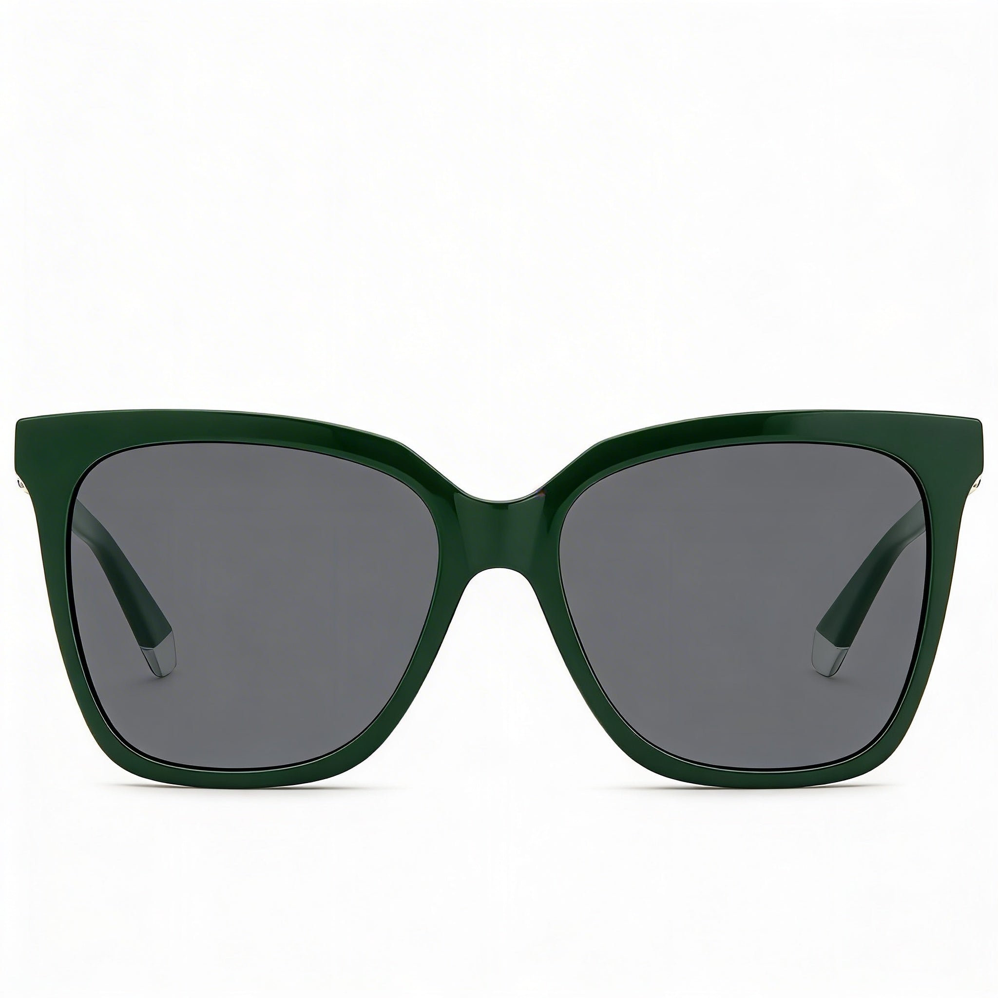 Polaroid Eyewear Essential Women's Green Grey Polycarbonate Frame Grey Polarized UV400 Sunglasses 55mm, Photo 2