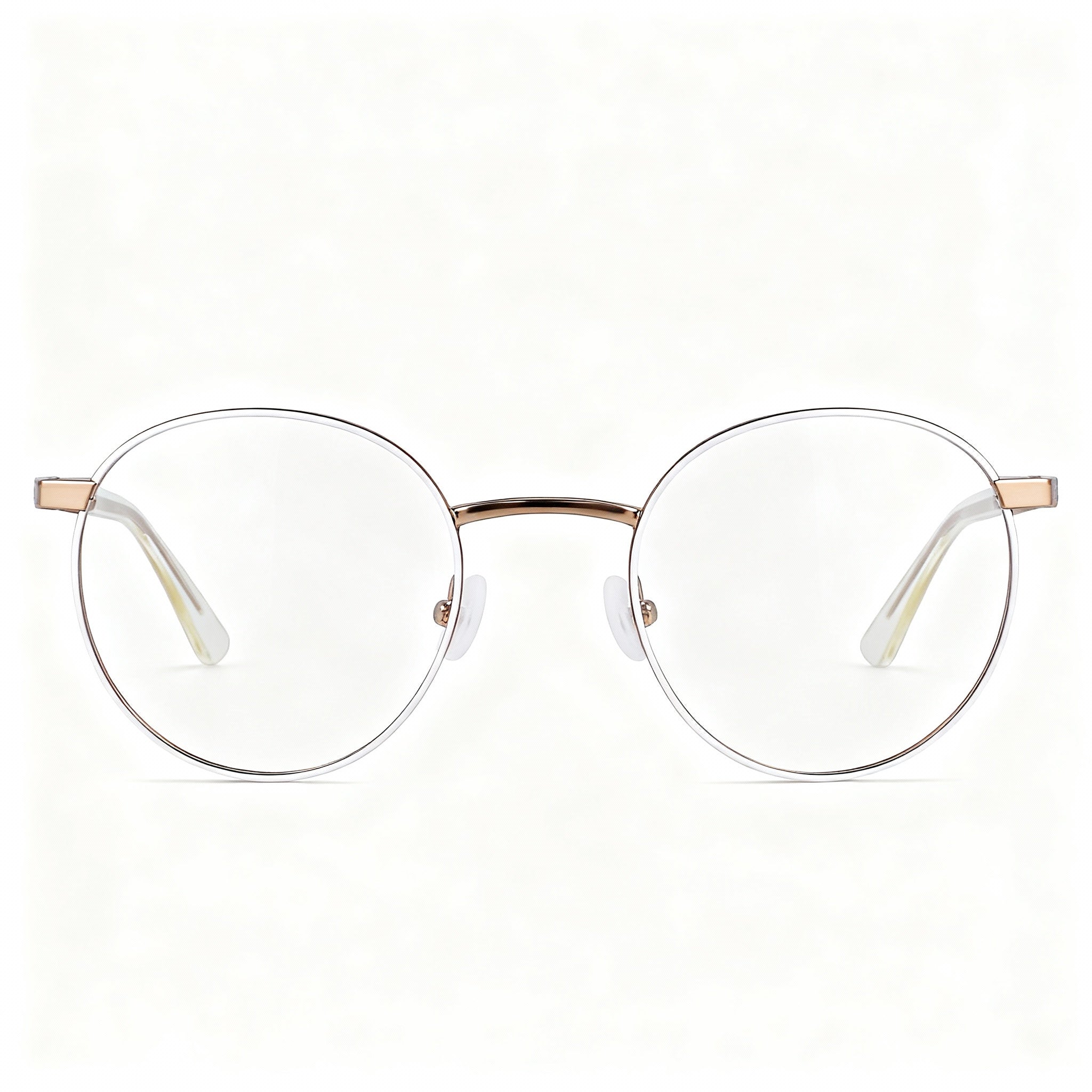 Calvin Klein Ck23106 Unisex White Metal Full Rim Round Optical Frames 51-20-140
