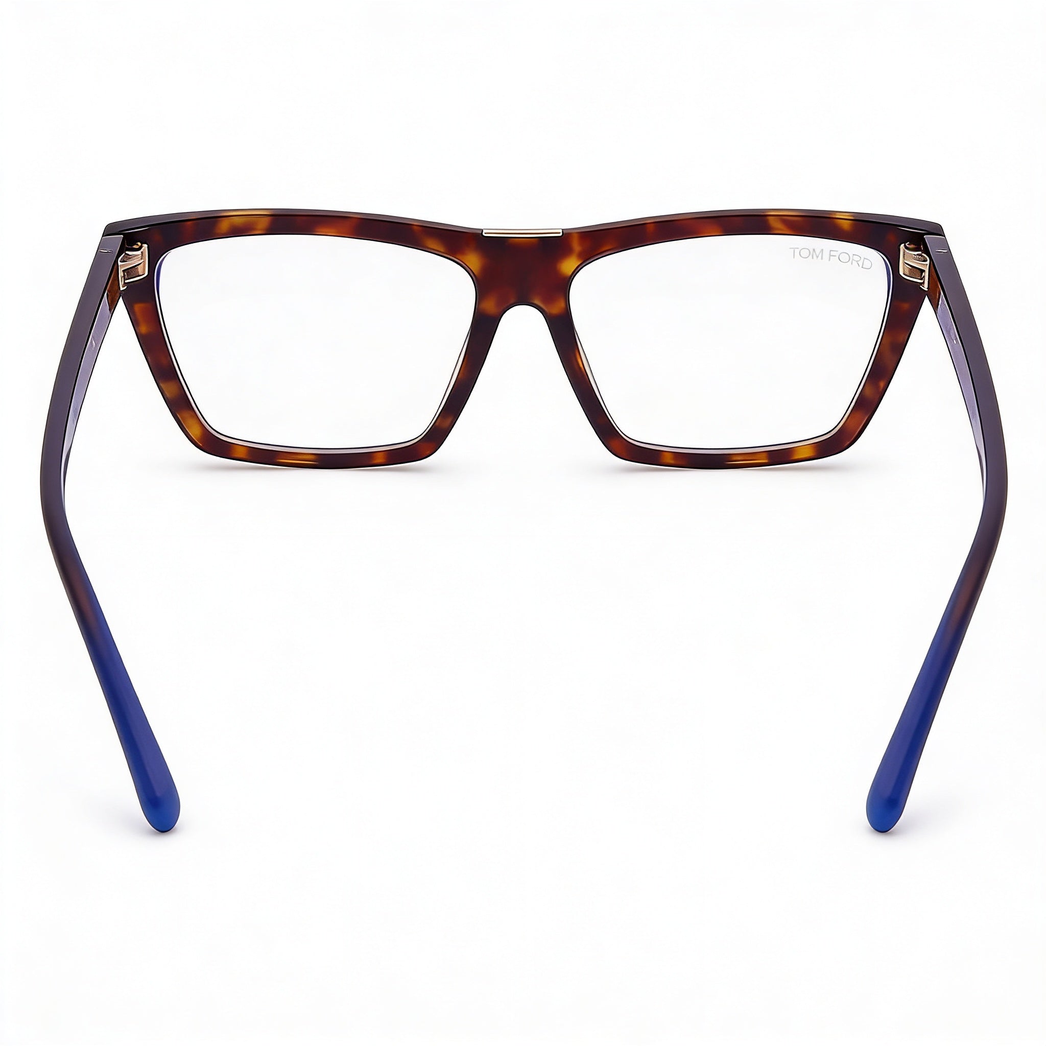Tom Ford FT5912-B Women's Havana Browline Full-Rim Plastic Blue Light Block Eyeglasses 57mm, Photo 2