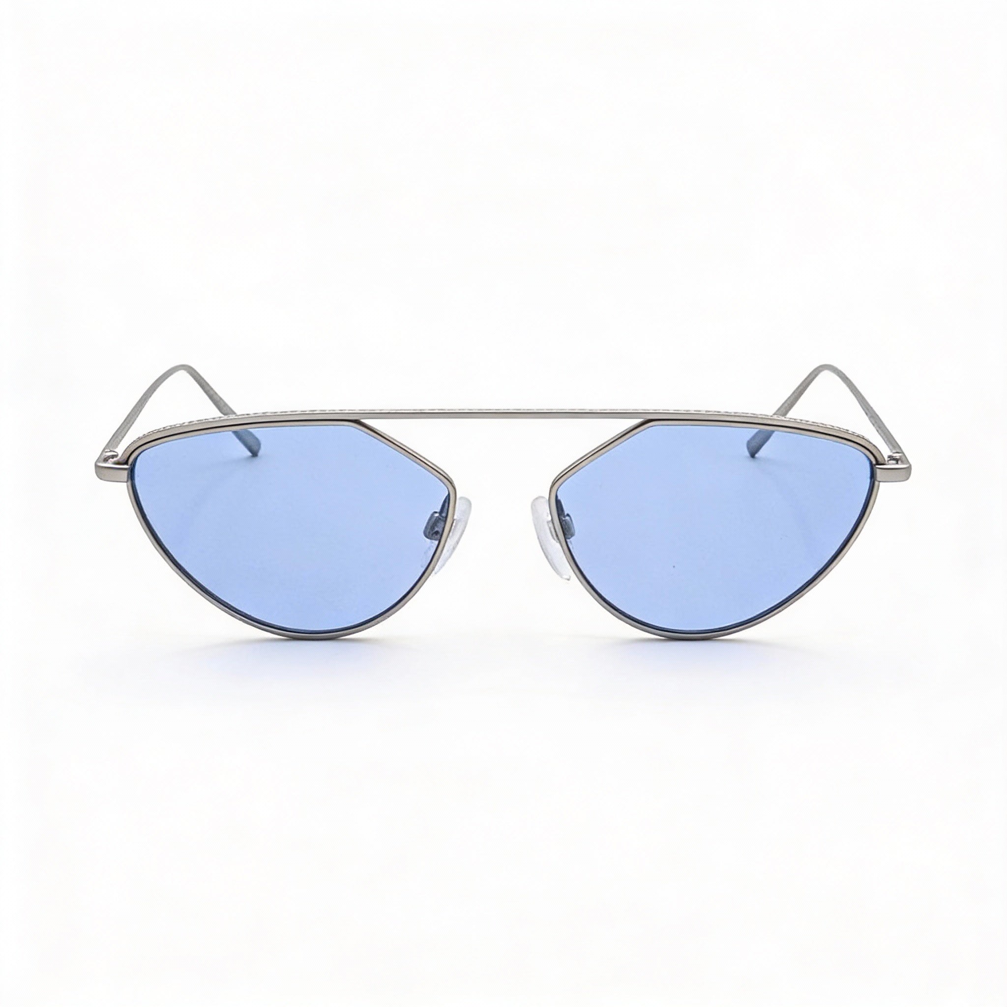 Gafas de sol DKNY Classic para mujer con montura de metal plateado, 100 % UV y lentes estilo cadete, tamaño de lente: 55 mm, Photo 2