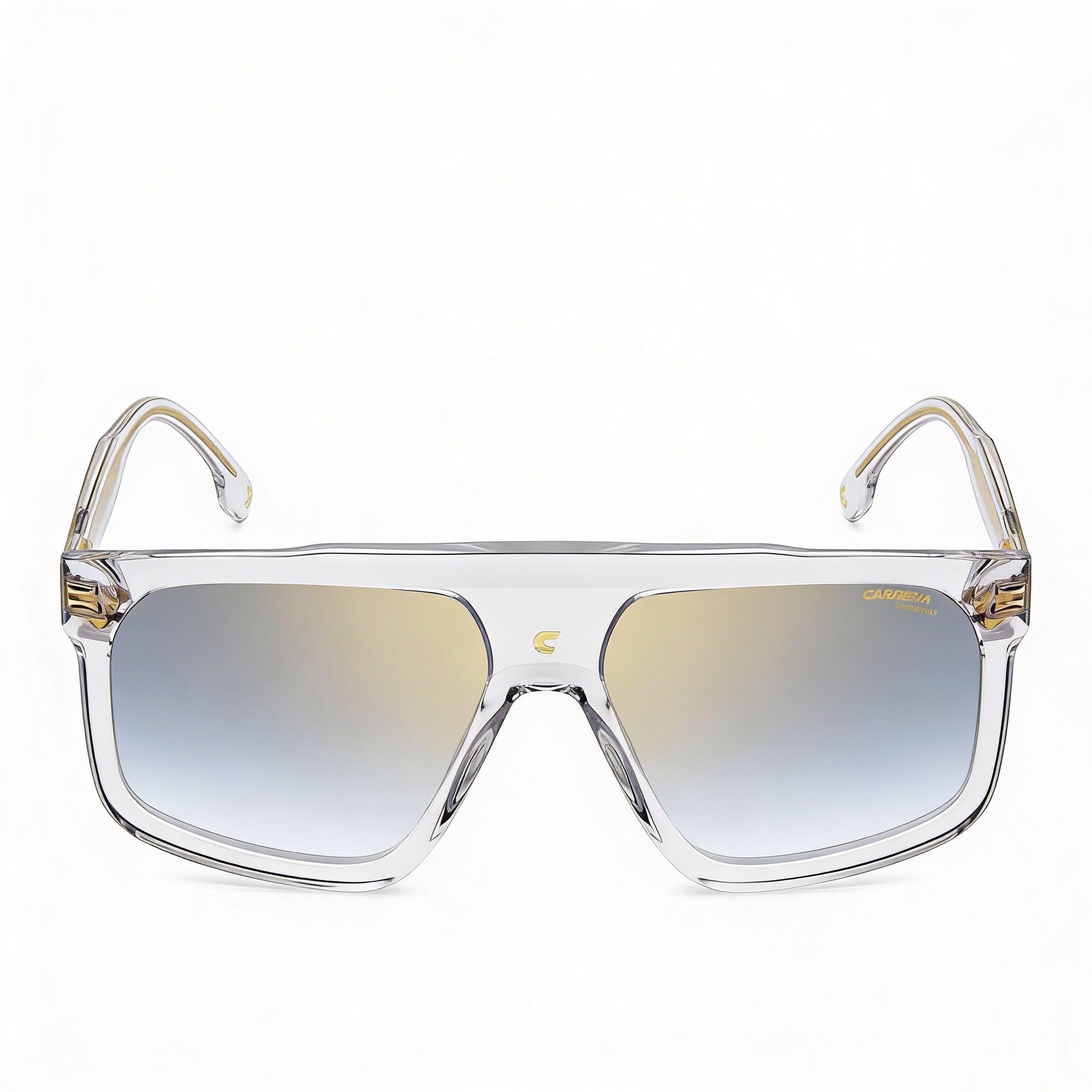 Carrera 1061/S Unisex Acetate Crystal Blue Shaded Gold Mirror UV Protection Sunglasses 59mm, Photo 2