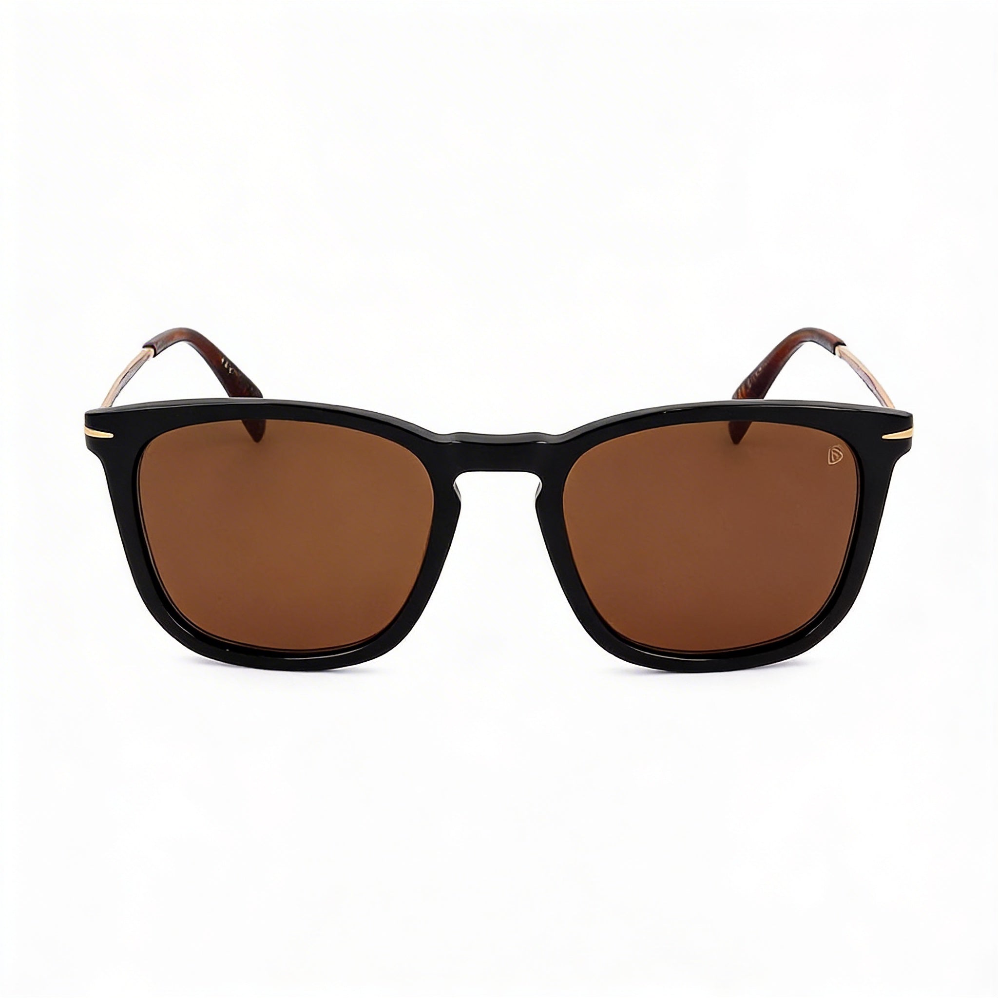 Gafas de sol David Beckham DB 1034/S unisex, casuales, de plástico, armazón negro y dorado, protección UV, no polarizadas, 53 mm, Photo 1
