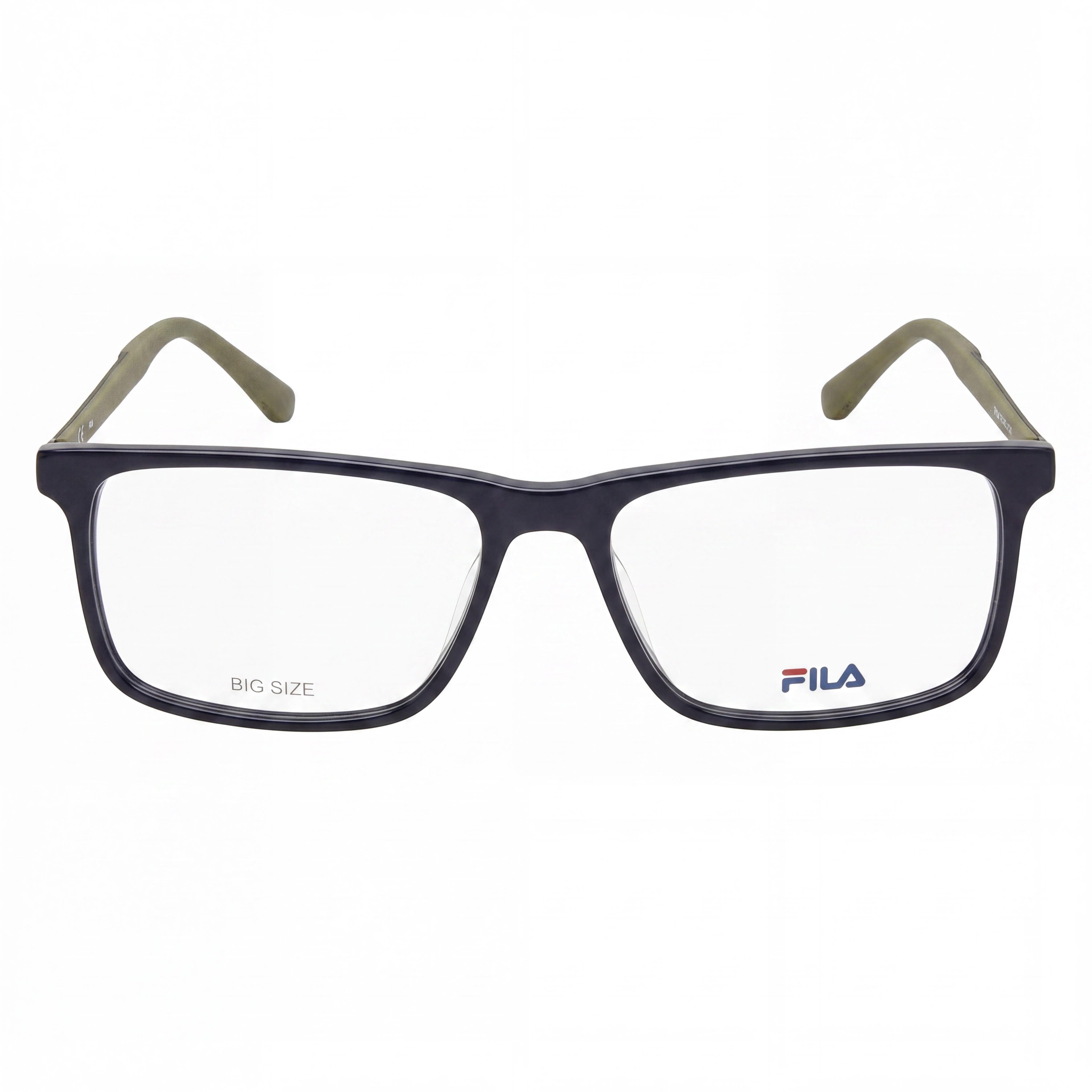 Fila Classic Men's Acetate Eyeglasses, Shiny Dark Blue, with Non- Demo Lenses, 55mm, Photo 2