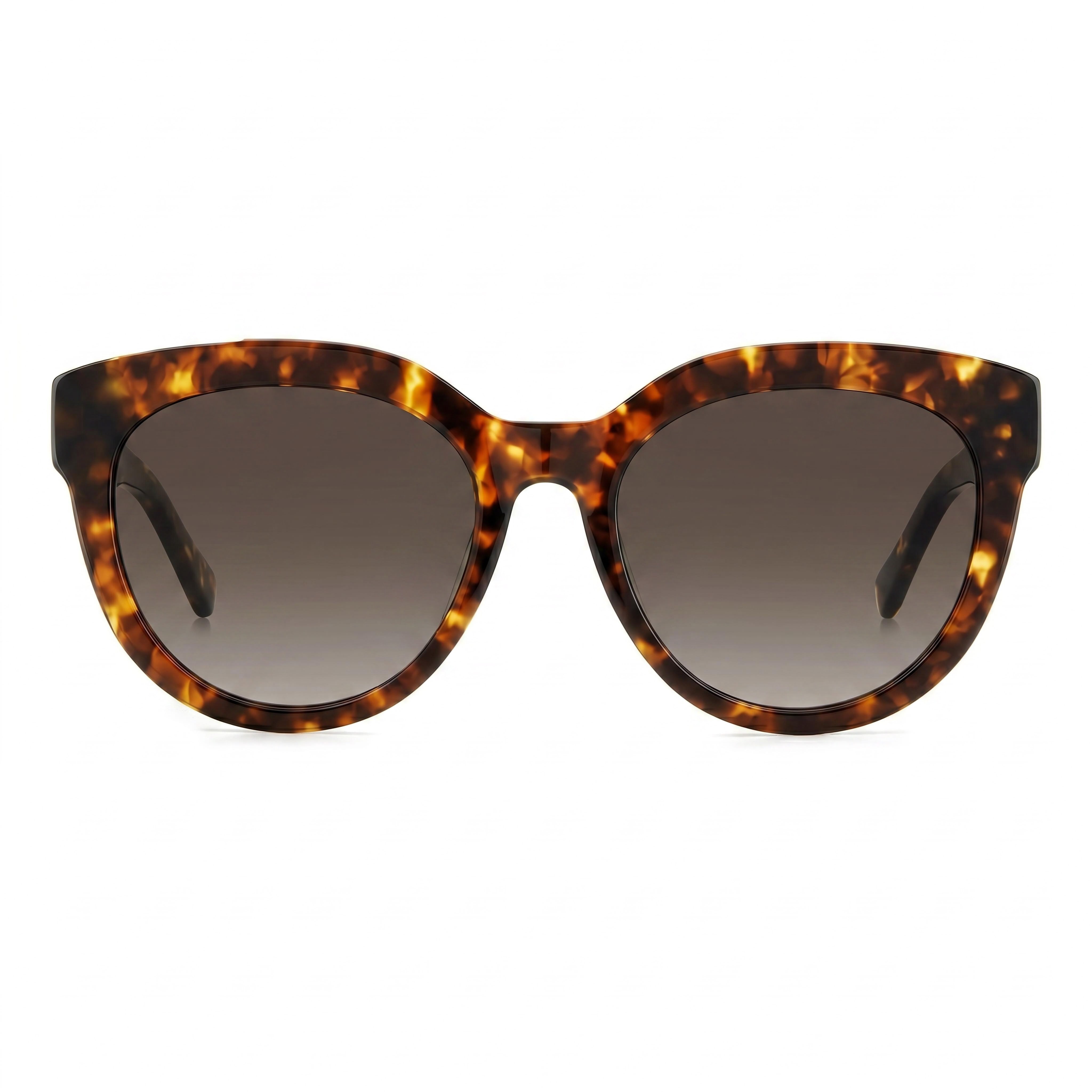 kate spade new york Gafas de sol de mujer de temporada Havana con montura de plástico, cristales marrones degradados sin polarizar y protección UV de 54 mm, Photo 2