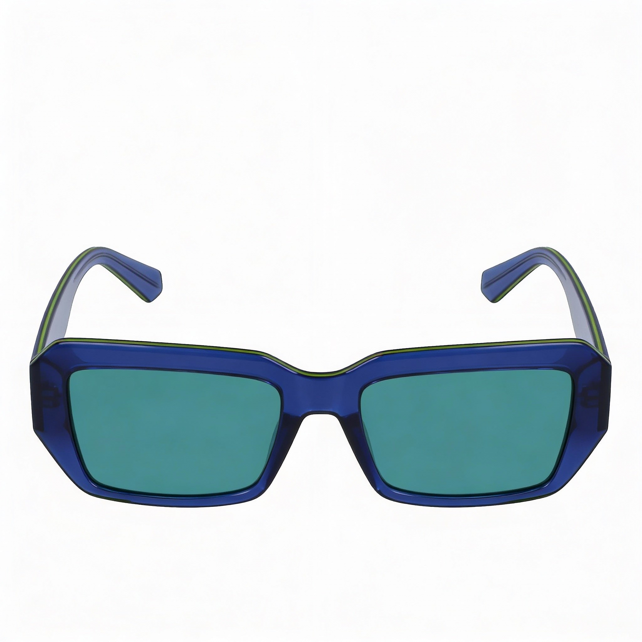 Gafas de sol Calvin Klein Modern para hombre, montura azul de beta-titanio, lentes verdes, protección UV, 53 mm, Photo 2