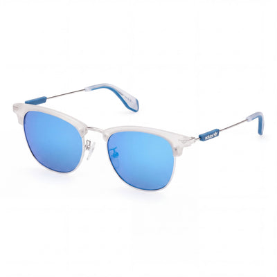 adidas Originals OR0083 Men's Casual Crystal Metal Frame Blue Mirror Lenses Round Sunglasses 53-19-145