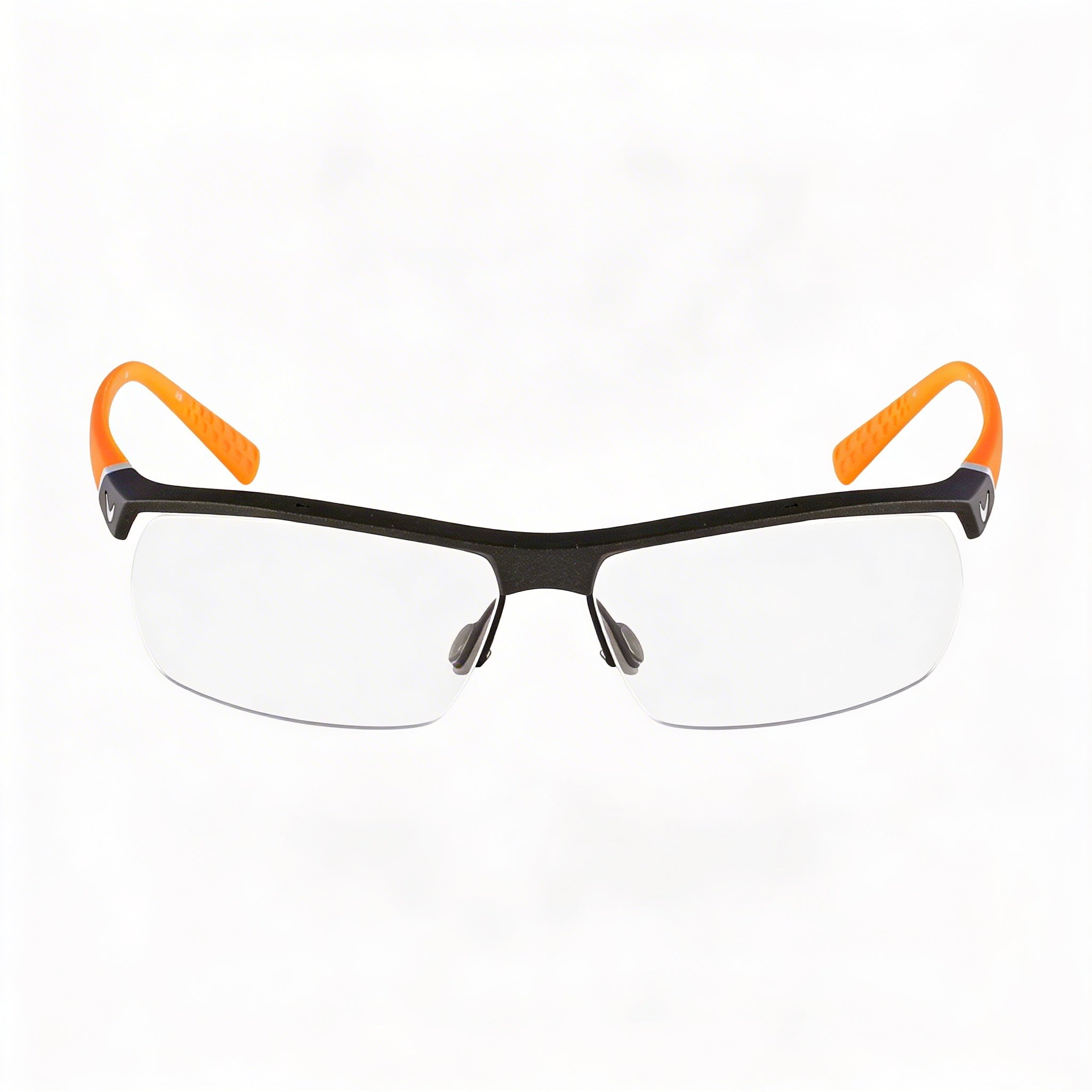 Nike 7071/2 Men's Dark Grey/Orange Plastic Prescription Ready Optical Eyeglasses, Lens Width 57, Photo 2