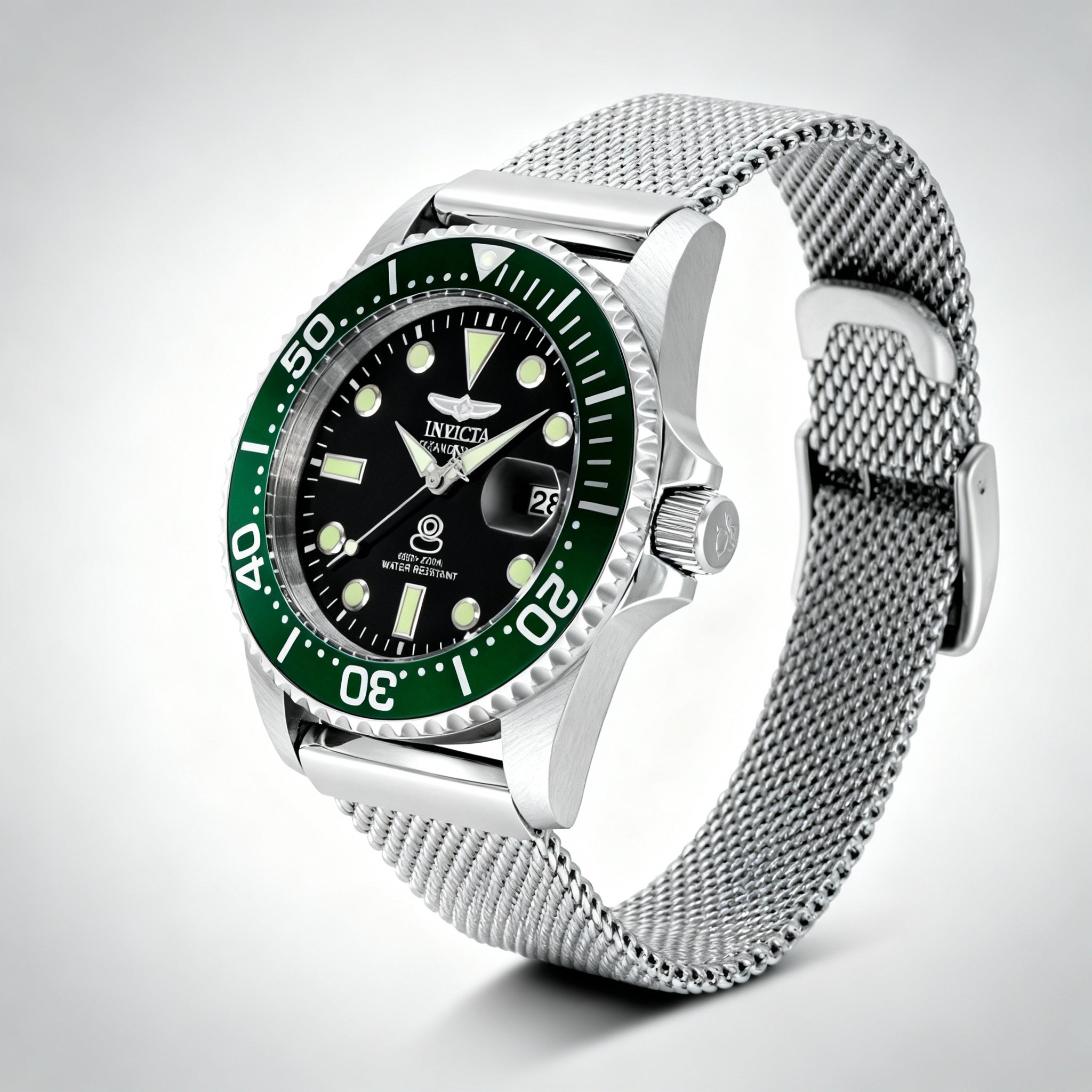 Reloj Invicta Pro Diver Classic unisex de acero inoxidable, esfera azul de 42 mm, cuarzo, resistente al agua hasta 20 bares, con números arábigos., Photo 2