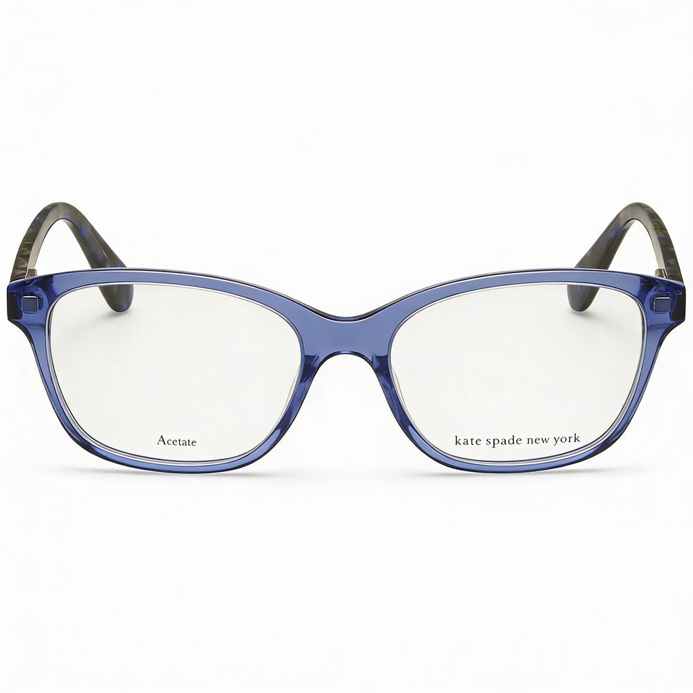 Gafas de sol Kate Spade New York de estilo moderno para mujer, montura de acetato azul, lentes de policarbonato no polarizadas, 48 ​​mm