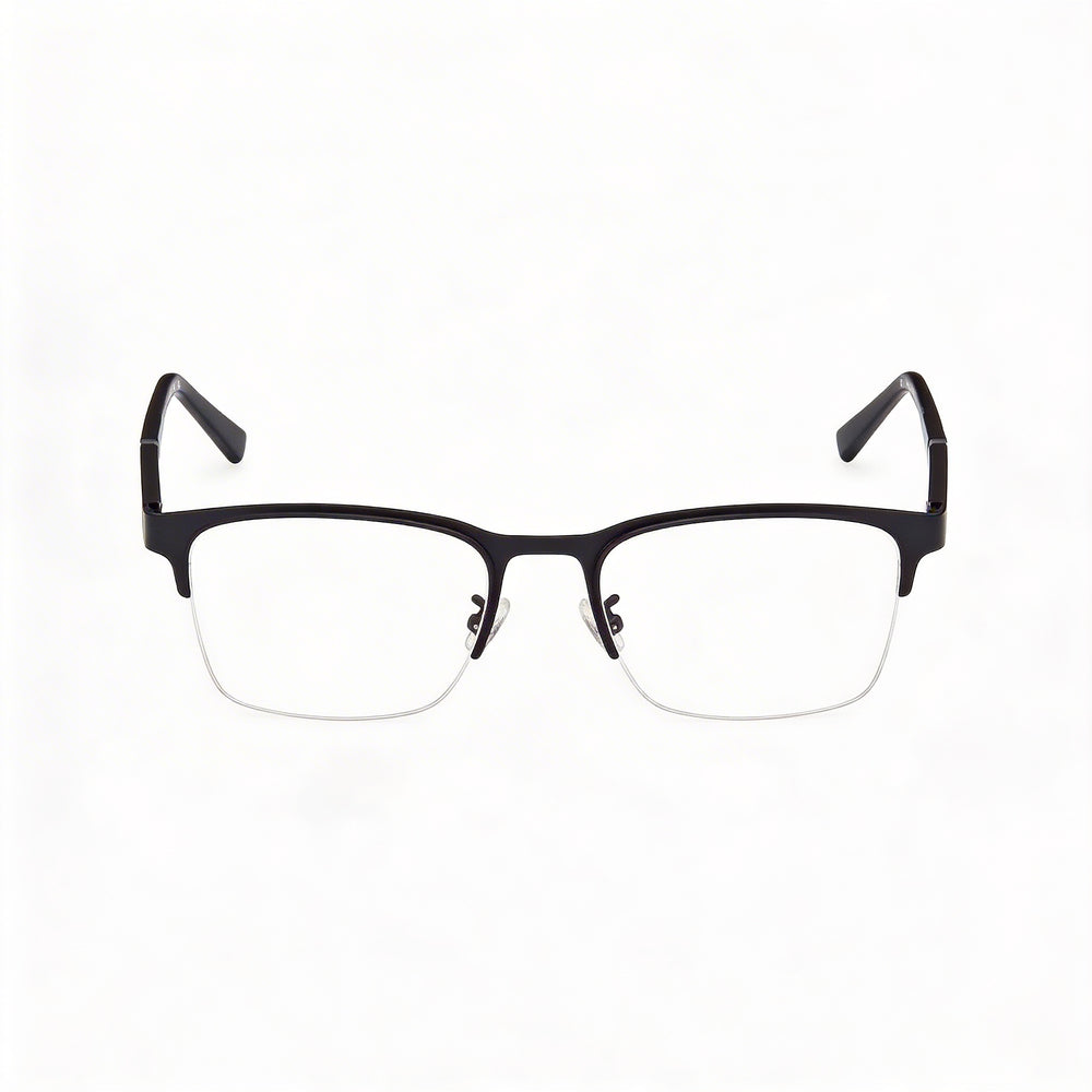 Gafas ópticas Timberland rectangulares para hombre con montura de metal en blanco y negro de 56-19-145 mm
