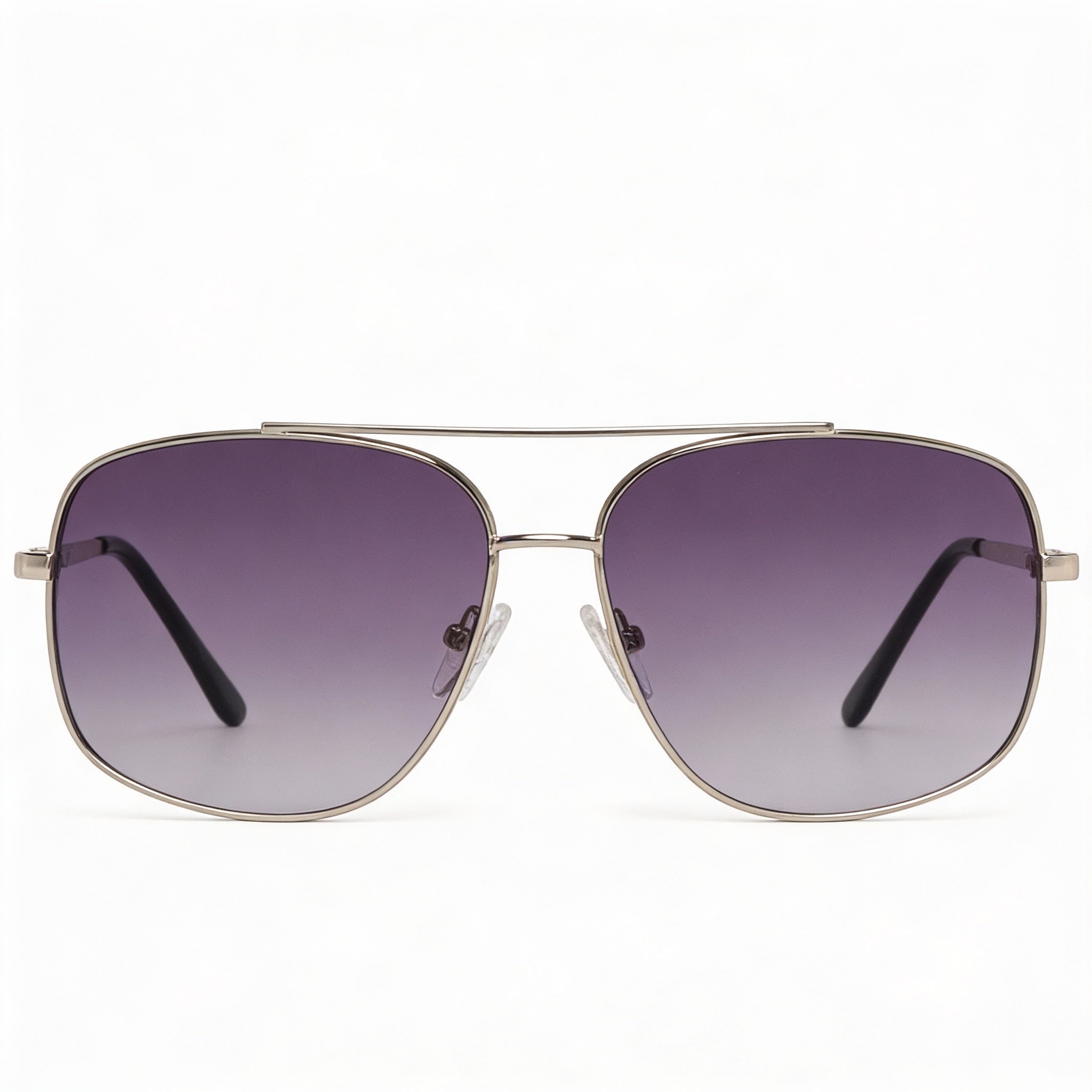GUESS Classic Men's Silver Plastic Frame Sunglasses with Silver Lenses, UV Protected, 60-14-145, Photo 2