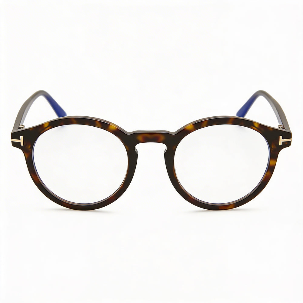 Tom Ford FT5076 Gafas para mujer de acetato moderno amarillas con detalles verdes 53-18-135