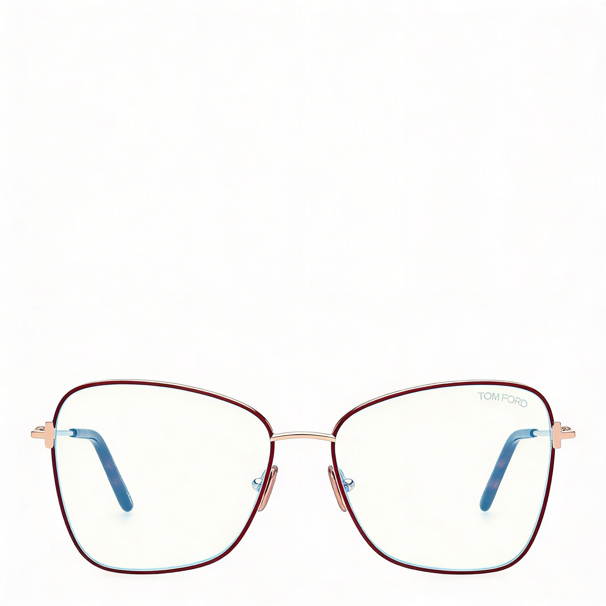 Tom Ford Ft5906-b Gafas de Mujer Burdeos Metal 55-15-140, Photo 1