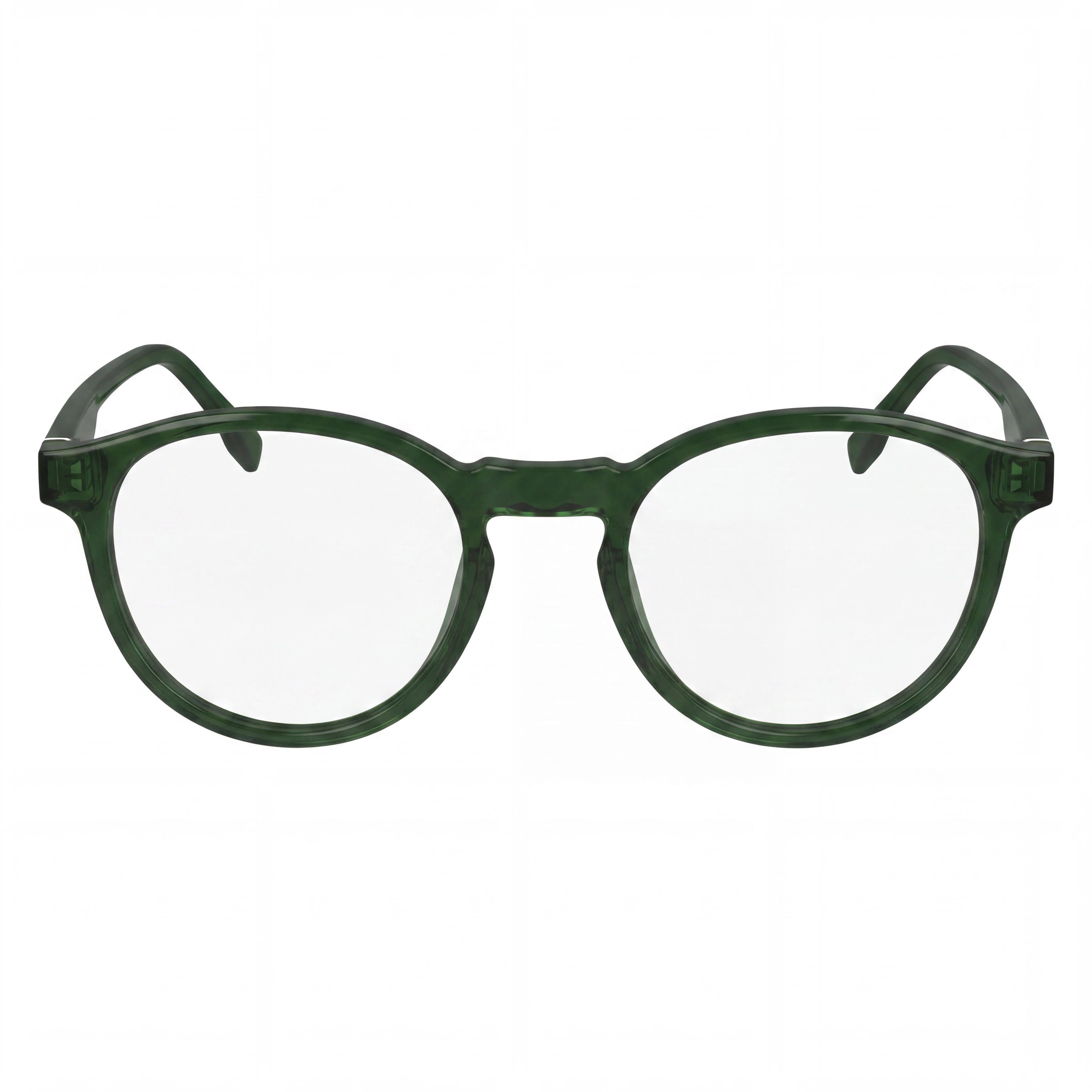 Lacoste Casual Men's Ophthalmic Eyeglasses with Transparent Green Frame and Plastic Lenses, 49mm Lens Width, Photo 2