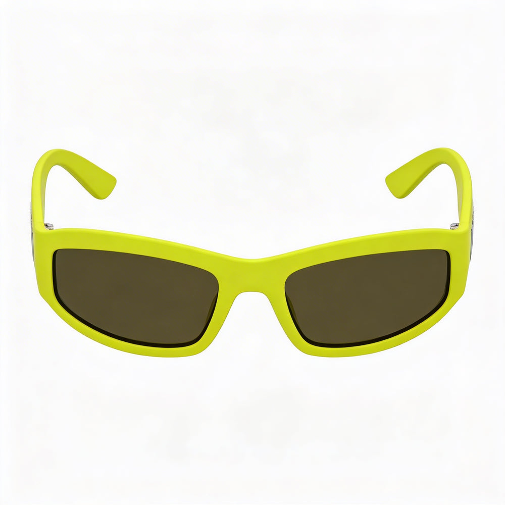 Gafas de sol Moschino MOS164/S rectangulares de poliamida verde lima mate para hombre, 60 mm, 100 % UV