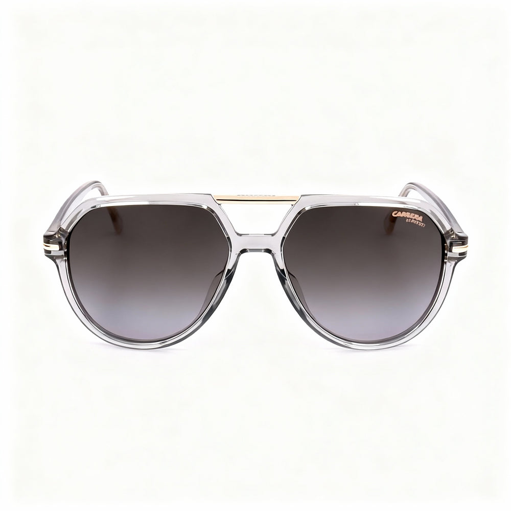 Carrera Men's Signature 315/S Pilot Sunglasses, Grey Polyamide Frame, Grey Shaded Gold Mirror Non-Polarized Lenses, 58mm