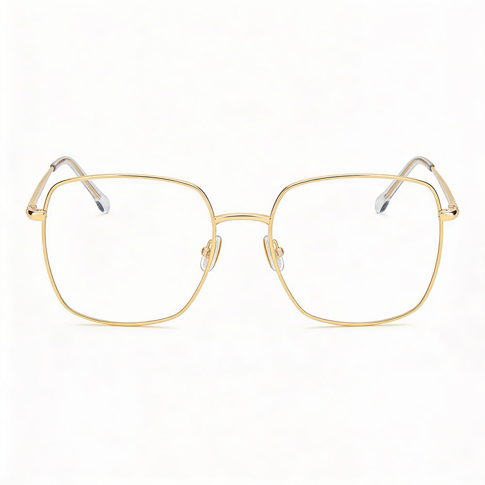 Gafas Cuadradas Unisex Isabel Marant Im0029 de Metal Oro Rosa con Puntas de Varilla de Acetato, Ancho de Lente 55mm