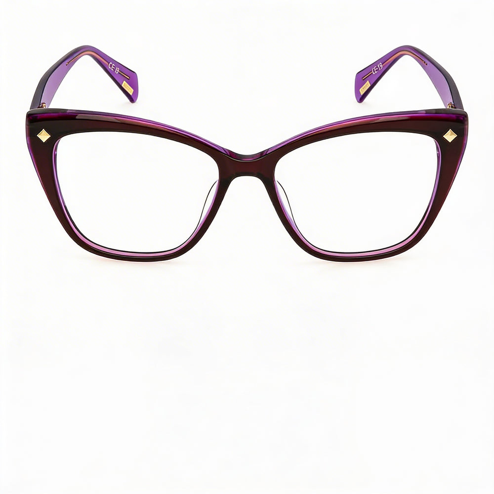 Gafas de sol Police Modern VPLM03 para hombre, montura de acetato, lentes no polarizadas, burdeos y violeta, 53 mm