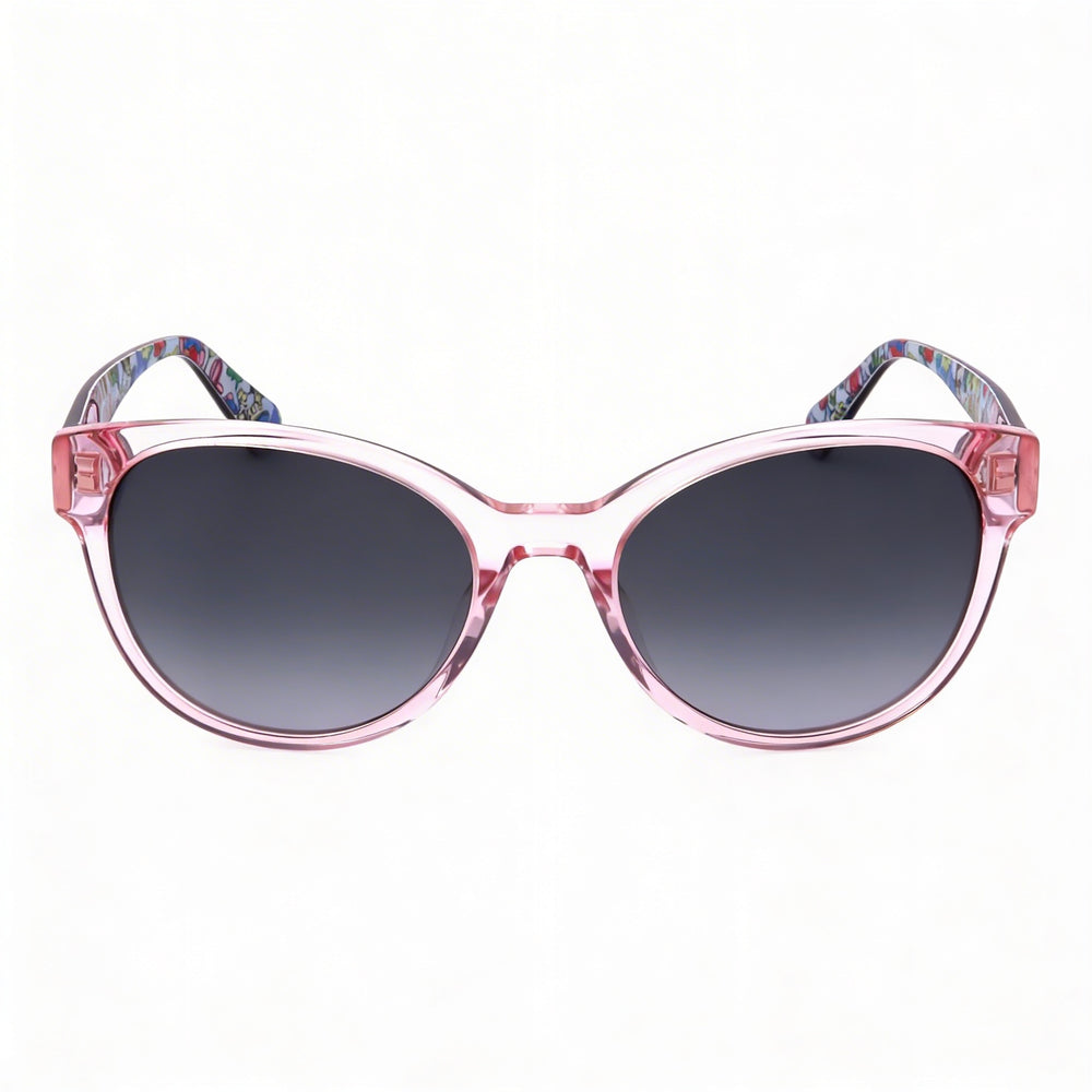 Gafas de sol de temporada para mujer Kate Spade New York con montura de plástico gris rosa y protección UV de 55 mm