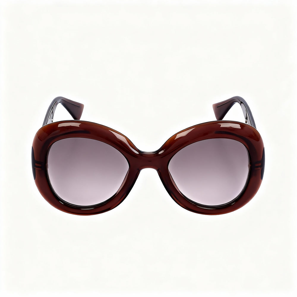 Gafas de sol Moschino Wayfarers para mujer, montura marrón, lentes marrones con protección UV de propionato inyectado, 54-22-140