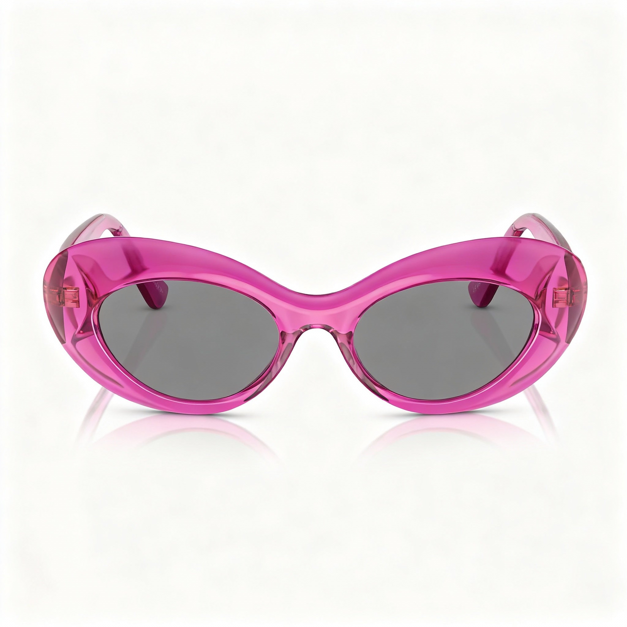 Gafas de sol unisex Versace Ve 4456u, montura de acetato rosa transparente/gris oscuro, lentes gris oscuro 52-19-140, Photo 1