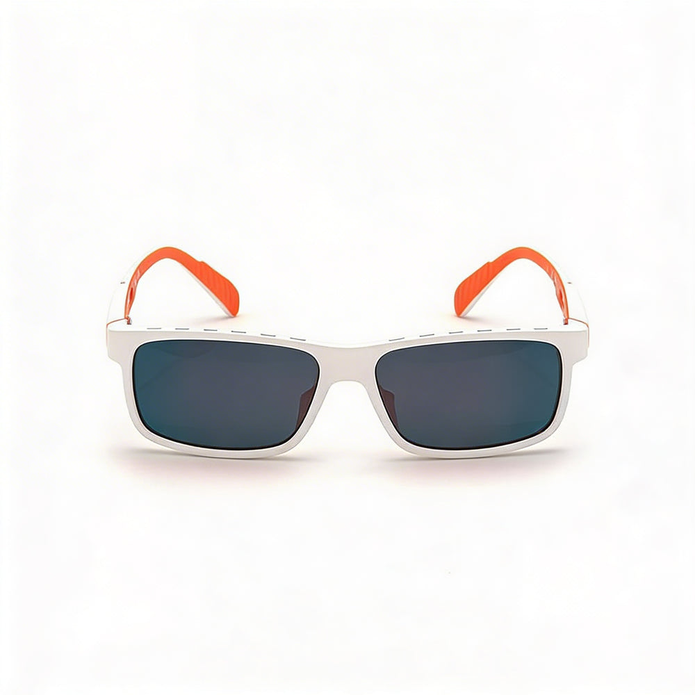 adidas Contemporary Men's White Plastic Frame Red Mirror 100% UV Protection Sunglasses 58mm
