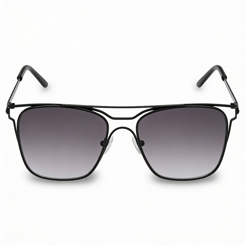 GUESS GF0185 Women's Matte Blue Gradient Smoke Metal Non-Polarized 100% UV Protection Sunglasses 55mm