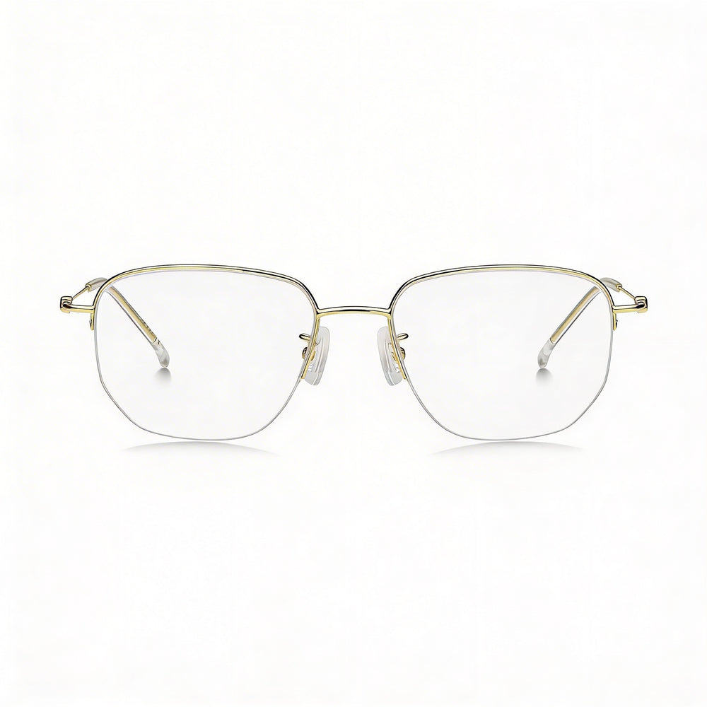 Gafas Hugo Boss de Estilo Casual Unisex Montura de Acero y Aleación Dorada Lente de Policarbonato No Polarizada Lente de 54 mm