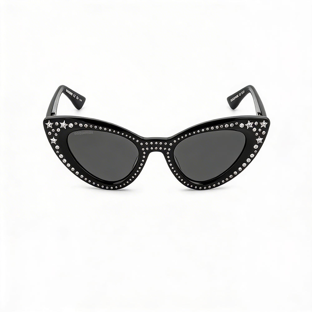 DSQUARED2 Vintage Women's Acetate Pattern Black Non-Polarized UV Protection Sunglasses 51mm