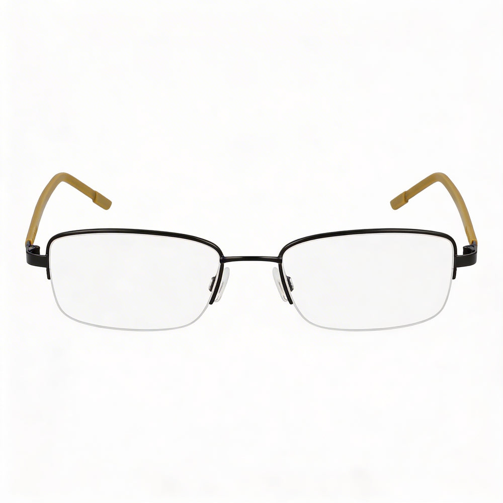 Flexon H6079 Gafas de mujer con montura de metal satinado negro y policarbonato 52-19-145