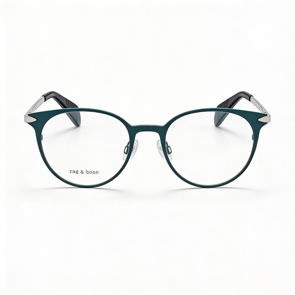 Gafas Rag & Bone Rnb 3011 con montura de titanio para mujer, color azul paladio mate, talla 48-19-140 mm