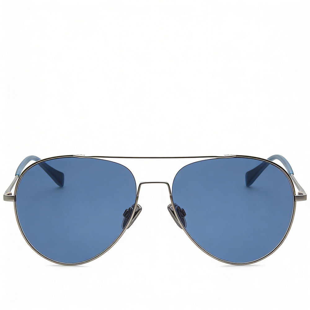 Gafas Rag & Bone Modern Unisex con Montura de Acero Aleado y Lentes de Policarbonato No Polarizadas Grises de 58 mm
