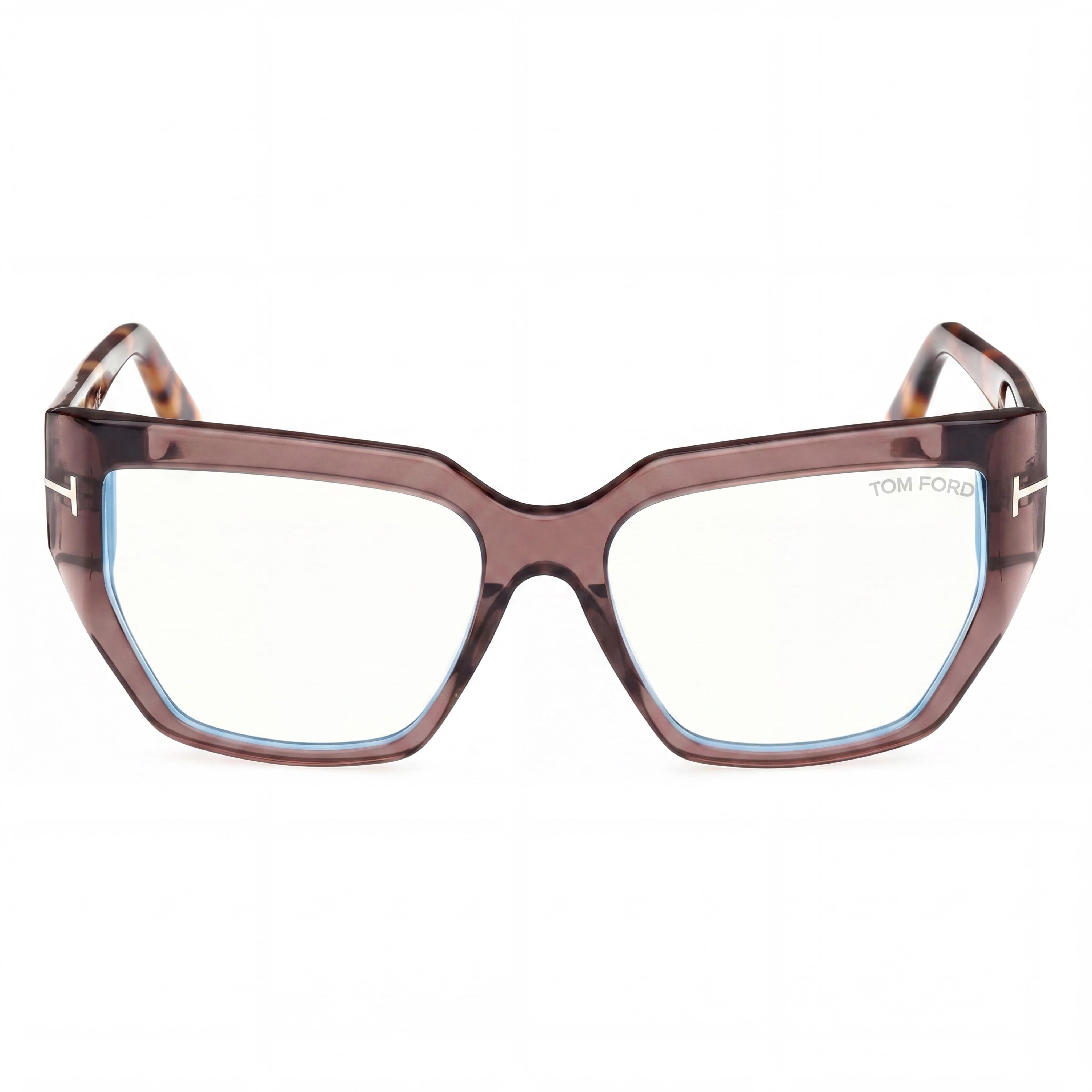 Tom Ford FT 5951-B BLUE BLOCK Women's Brown Plastic Eyeglasses Blue Filter Lenses 54/16/140, Photo 2