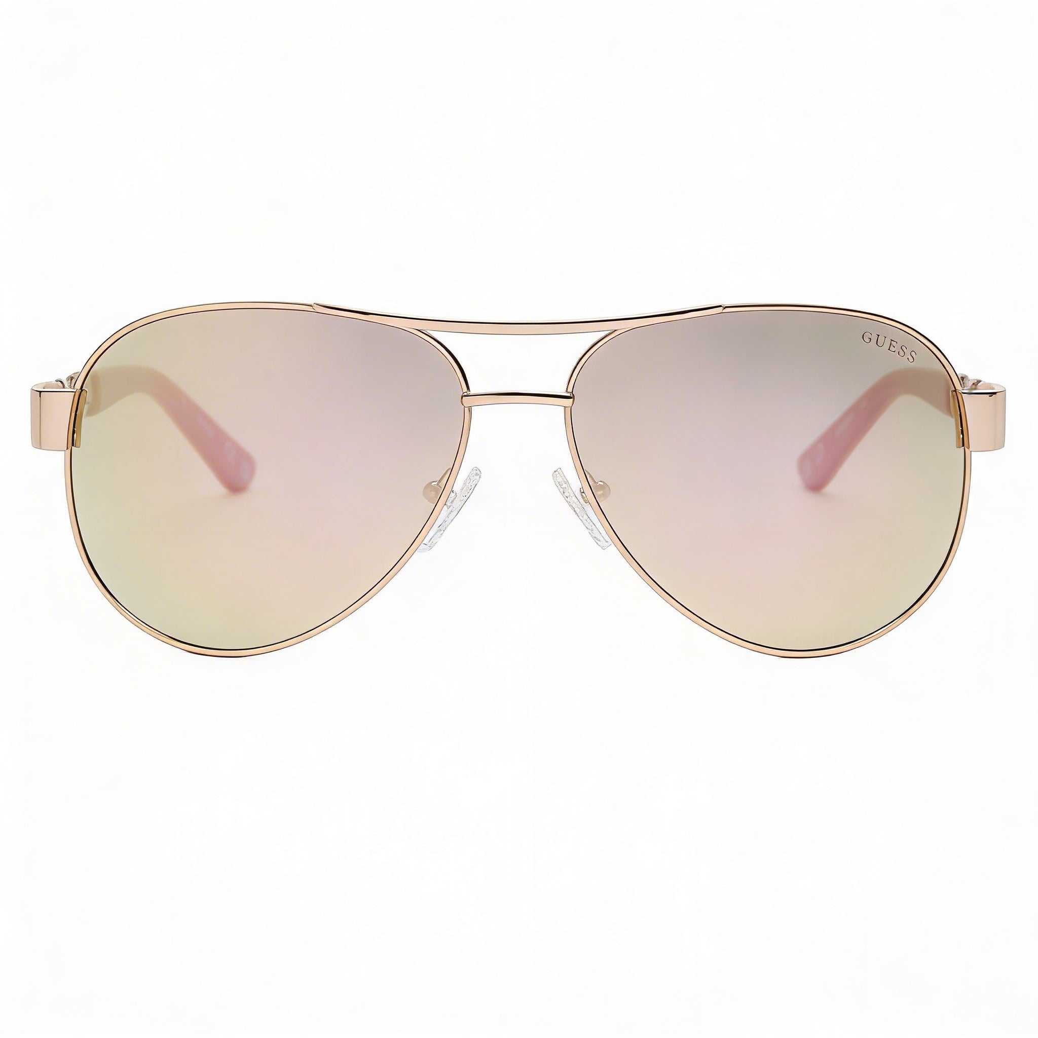 Gafas de sol GUESS Gu00174 para mujer, de metal, con protección UV 100 %, montura oro rosa, espejo marrón, 60 mm, Photo 2