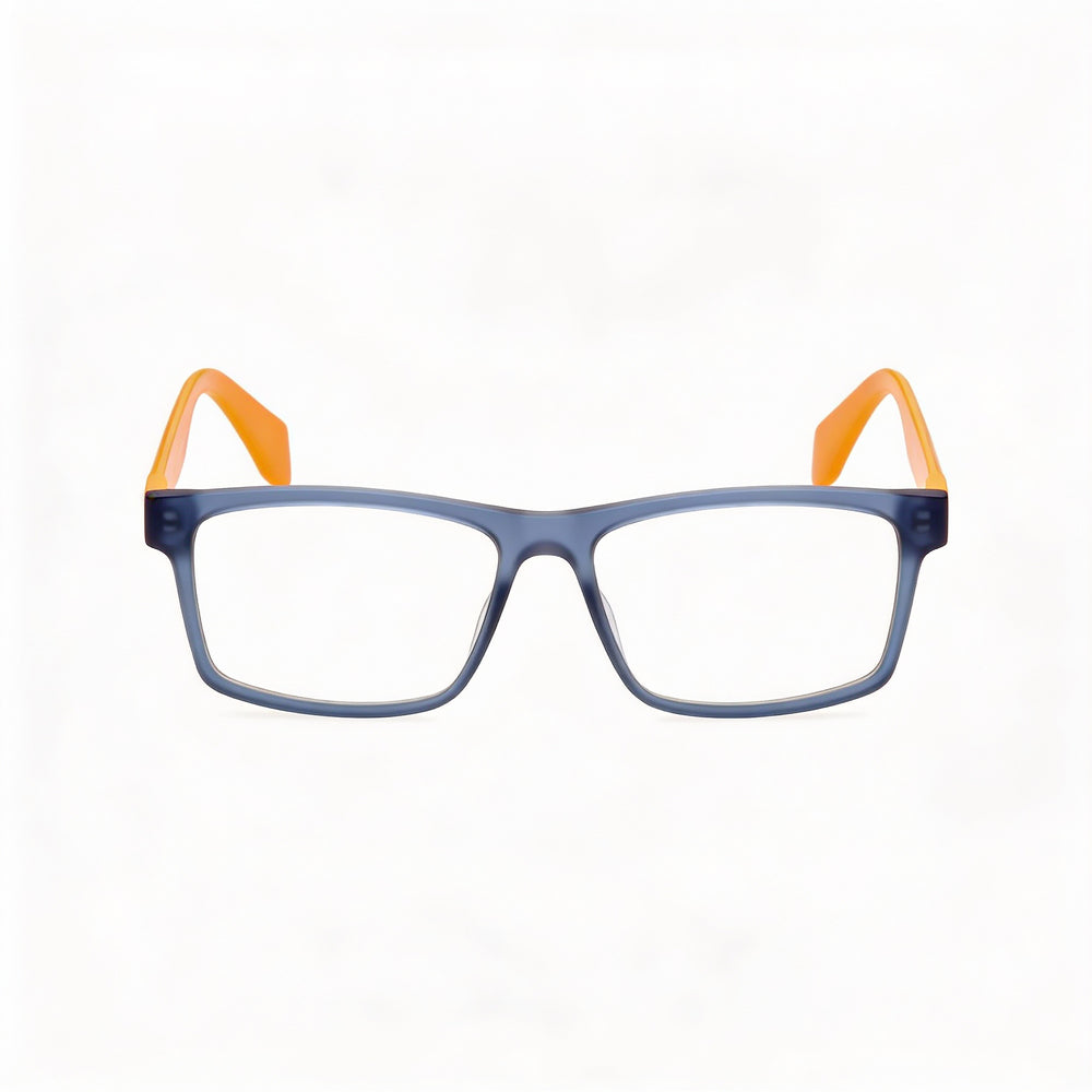 Gafas de sol Adidas Originals rectangulares inyectadas para hombre, azul mate, naranja claro brillante, talla 54-15-145