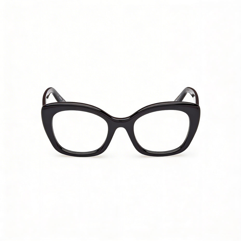 Guess Gu50225 Women's Shiny Black Plastic Non- Transparent Eyeglasses 51mm