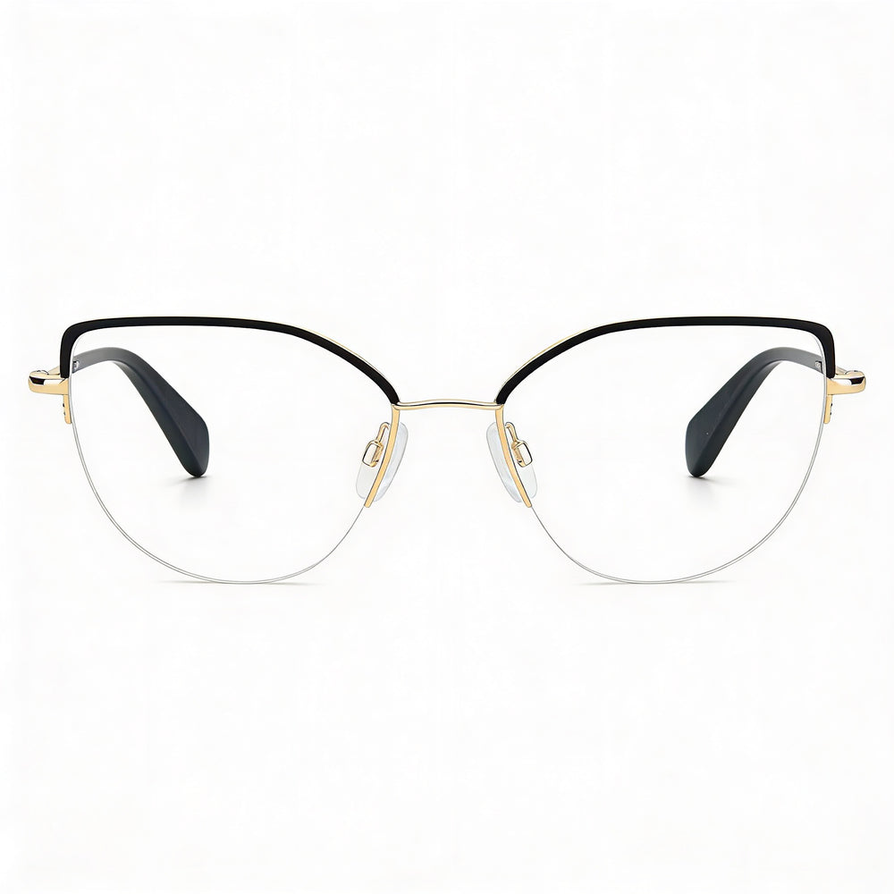 Rag & Bone Modern RNB3042/G Women's Plastic Gold Black Frame Light Adaptive Gold Black Lenses 53mm Eyeglasses