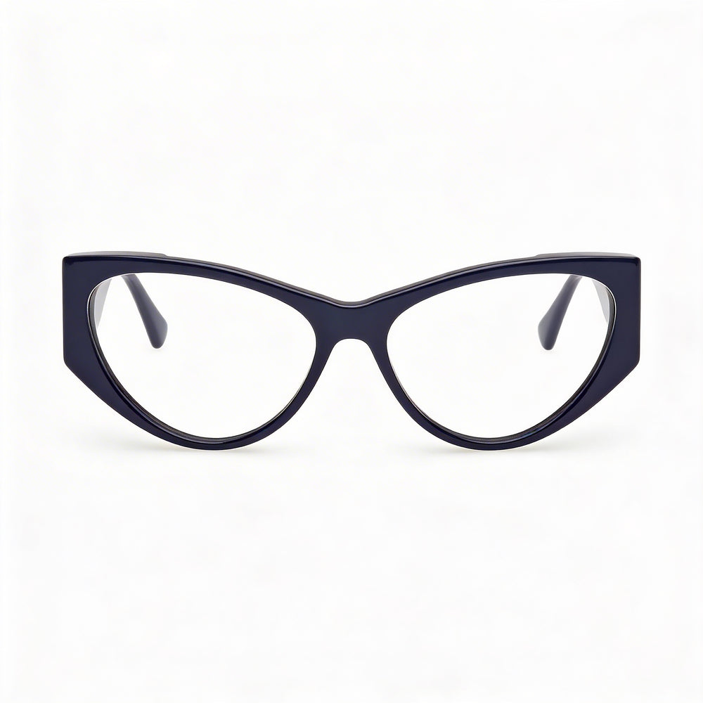 Gafas de mujer MaxMara Mm5174 con montura de plástico azul brillante y lentes de policarbonato de 55 mm