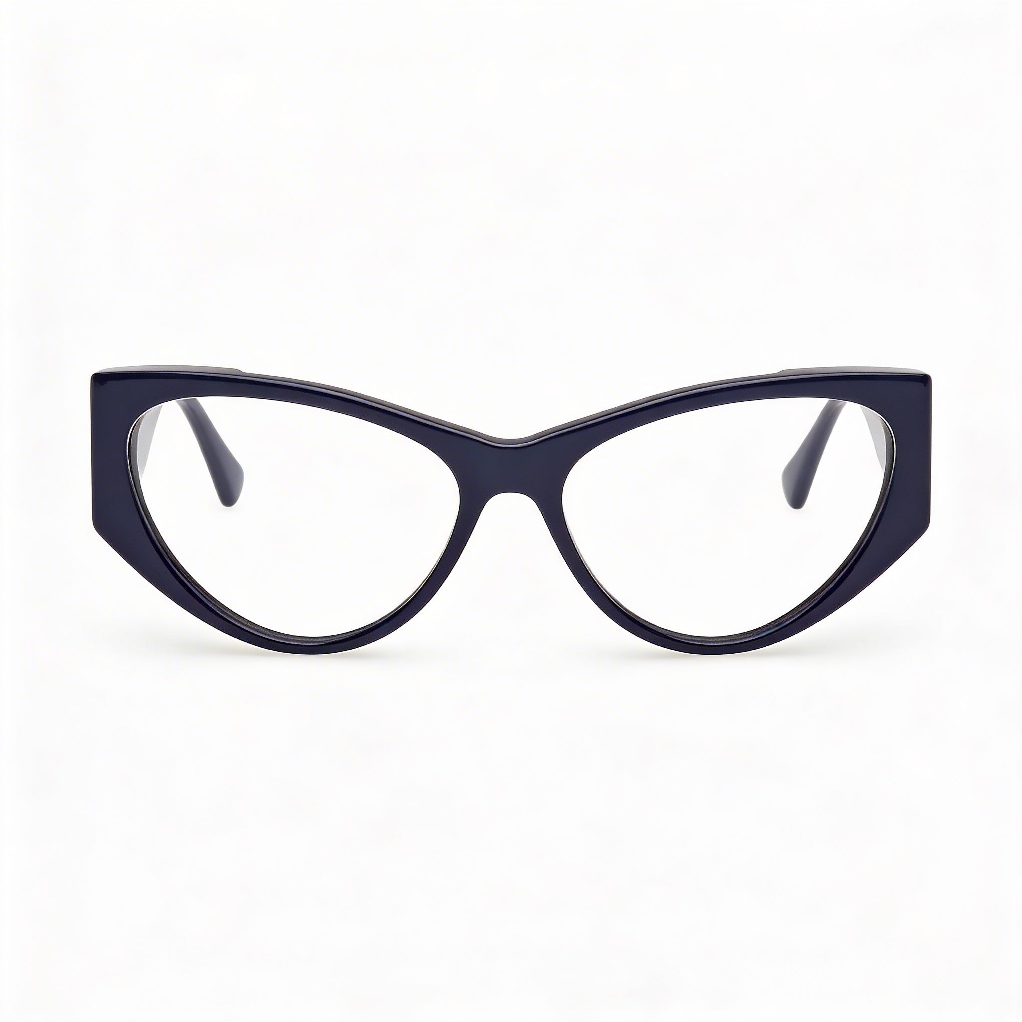 MaxMara Mm5174 Women's Eyewear with Shiny Blue Plastic Frame and Polycarbonate Lenses 55mm, Photo 2
