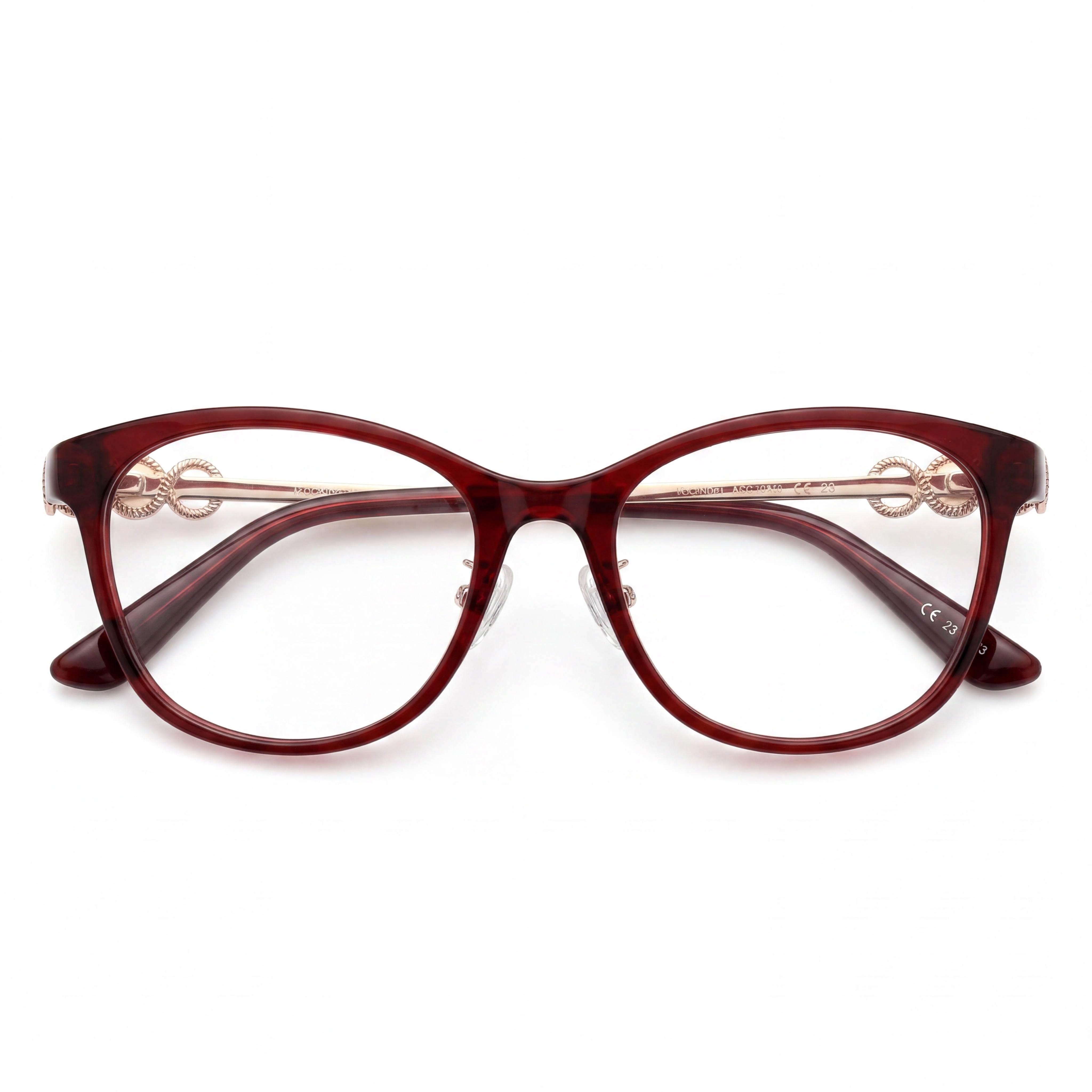 Gafas GUESS Classic para hombre con montura de plástico en burdeos/rosa/dorado y lentes de policarbonato multicolor, 52 mm, Photo 2